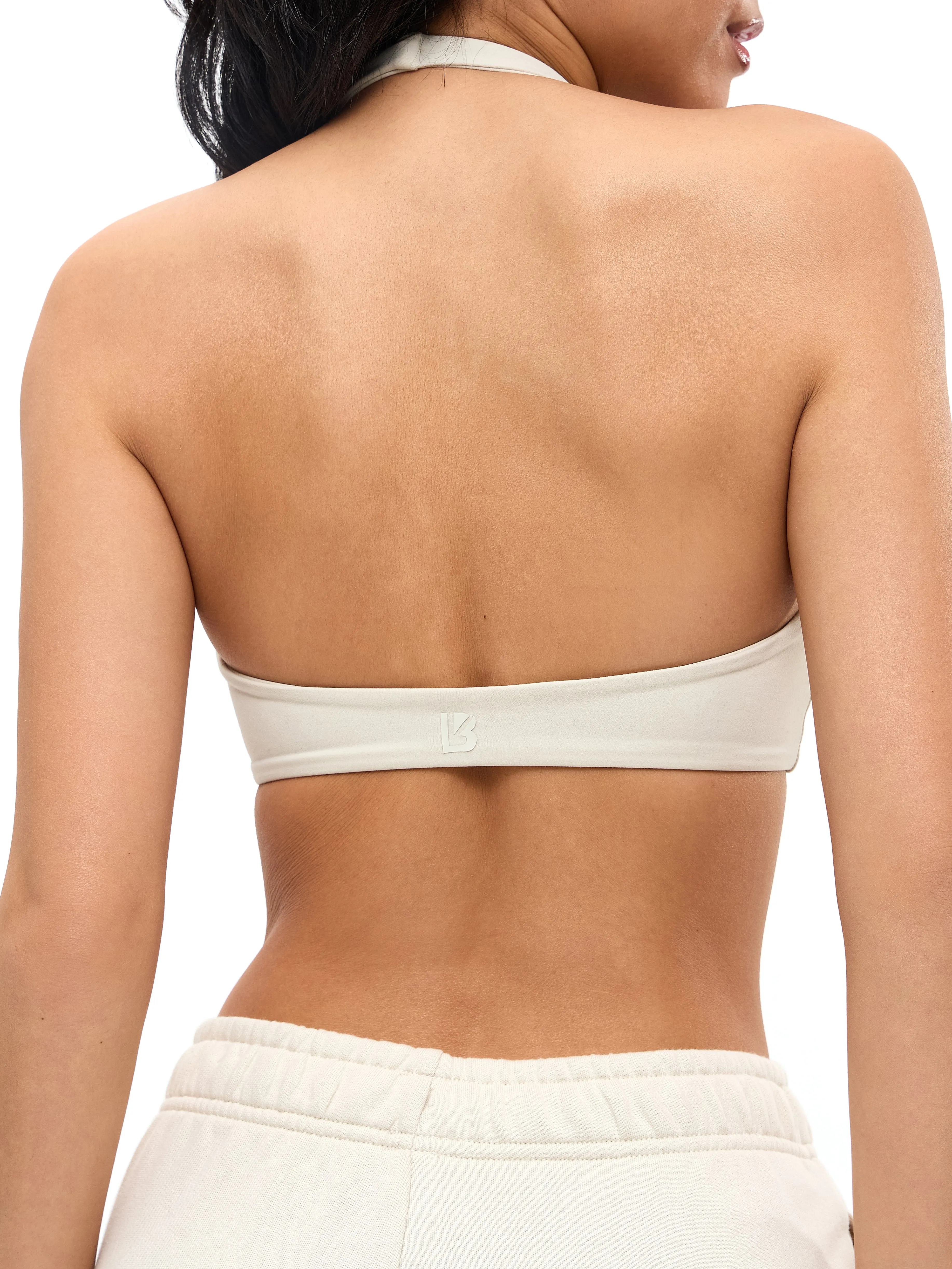 Twisted Halter Sports Bra - Bone sold by BuffBunny product image thumbnail 5