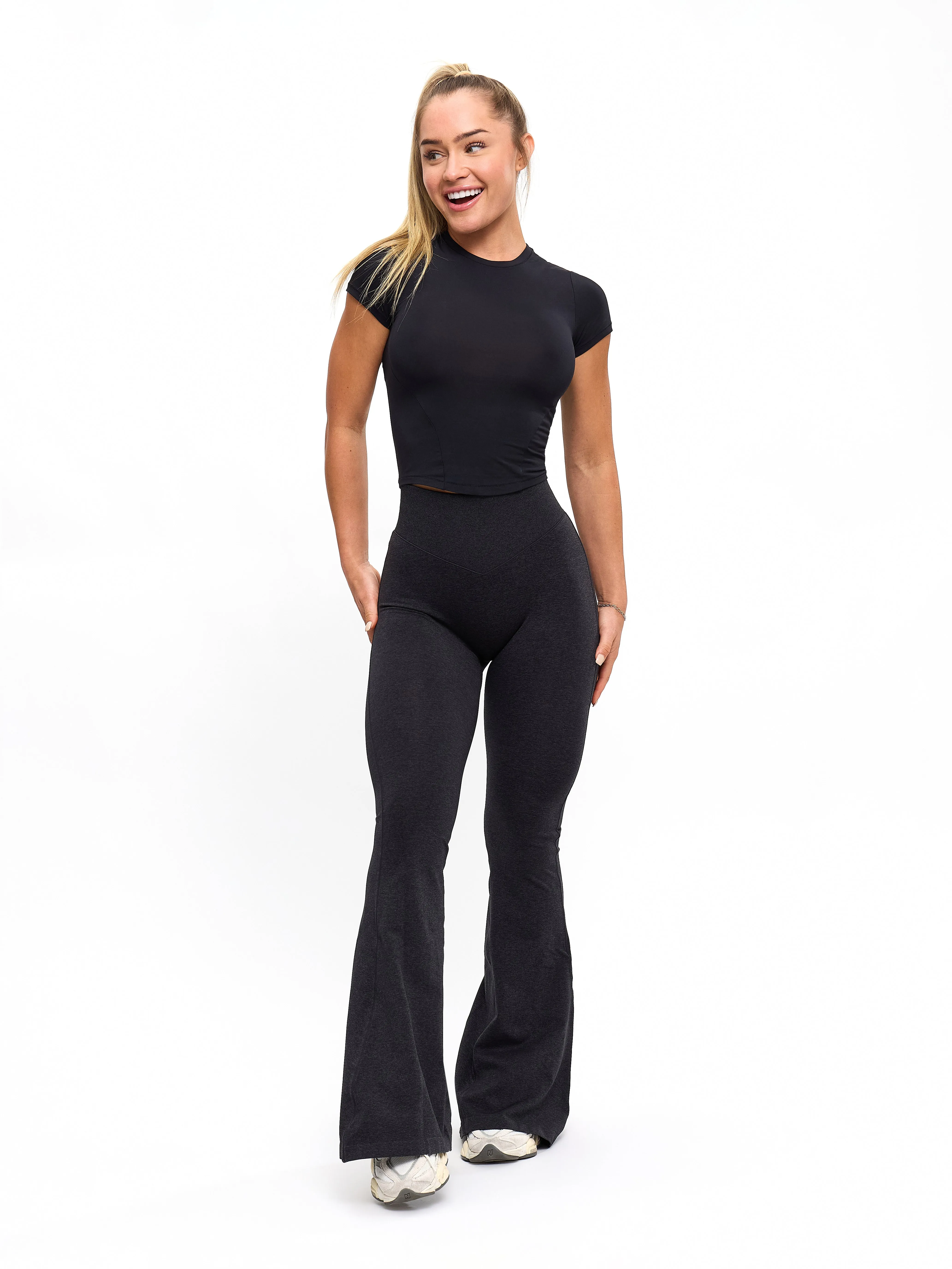 Seamless Flare Legging - Black sold by BuffBunny product image thumbnail 2