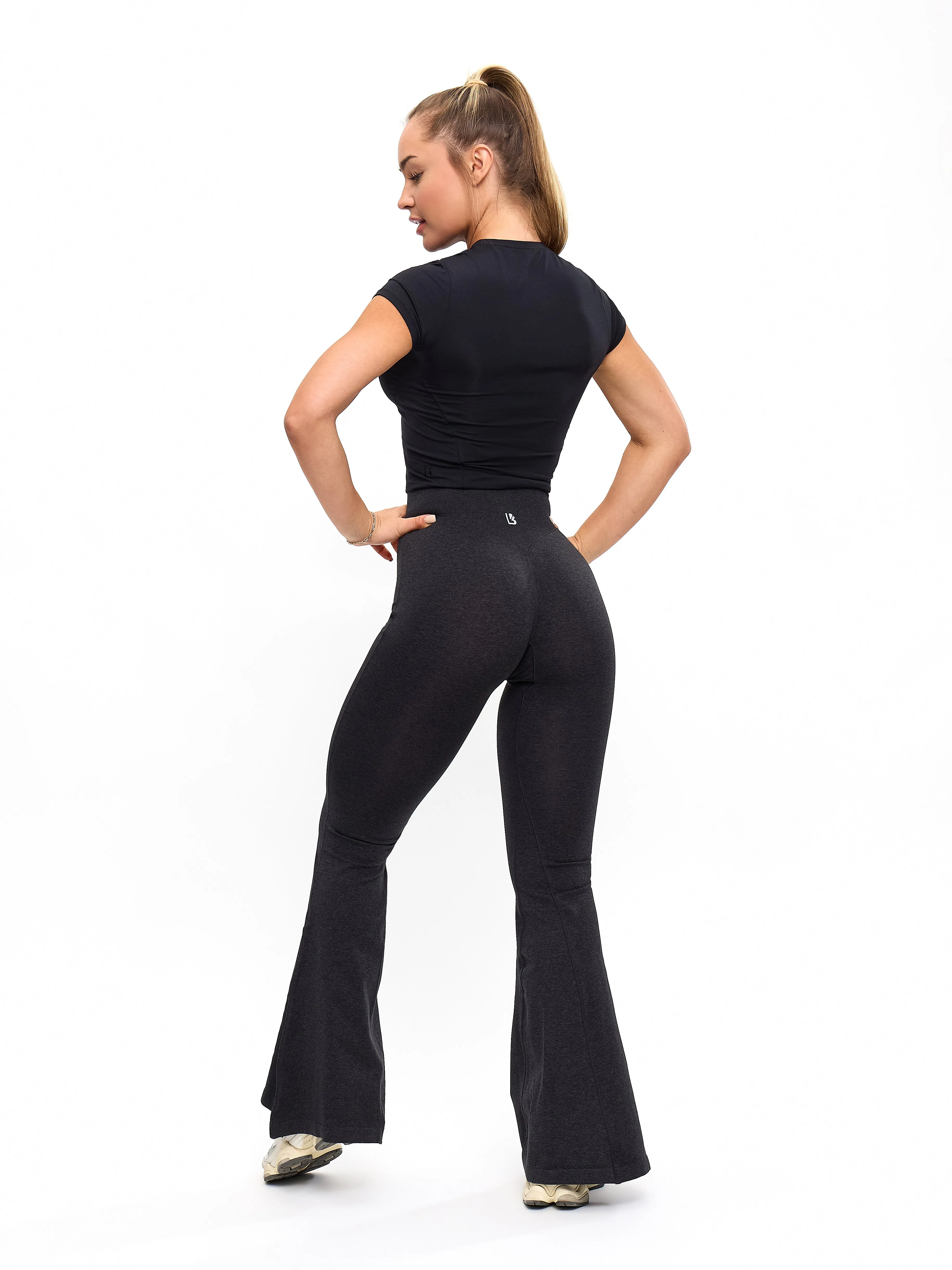 Seamless Flare Legging - Black sold by BuffBunny product image thumbnail 4