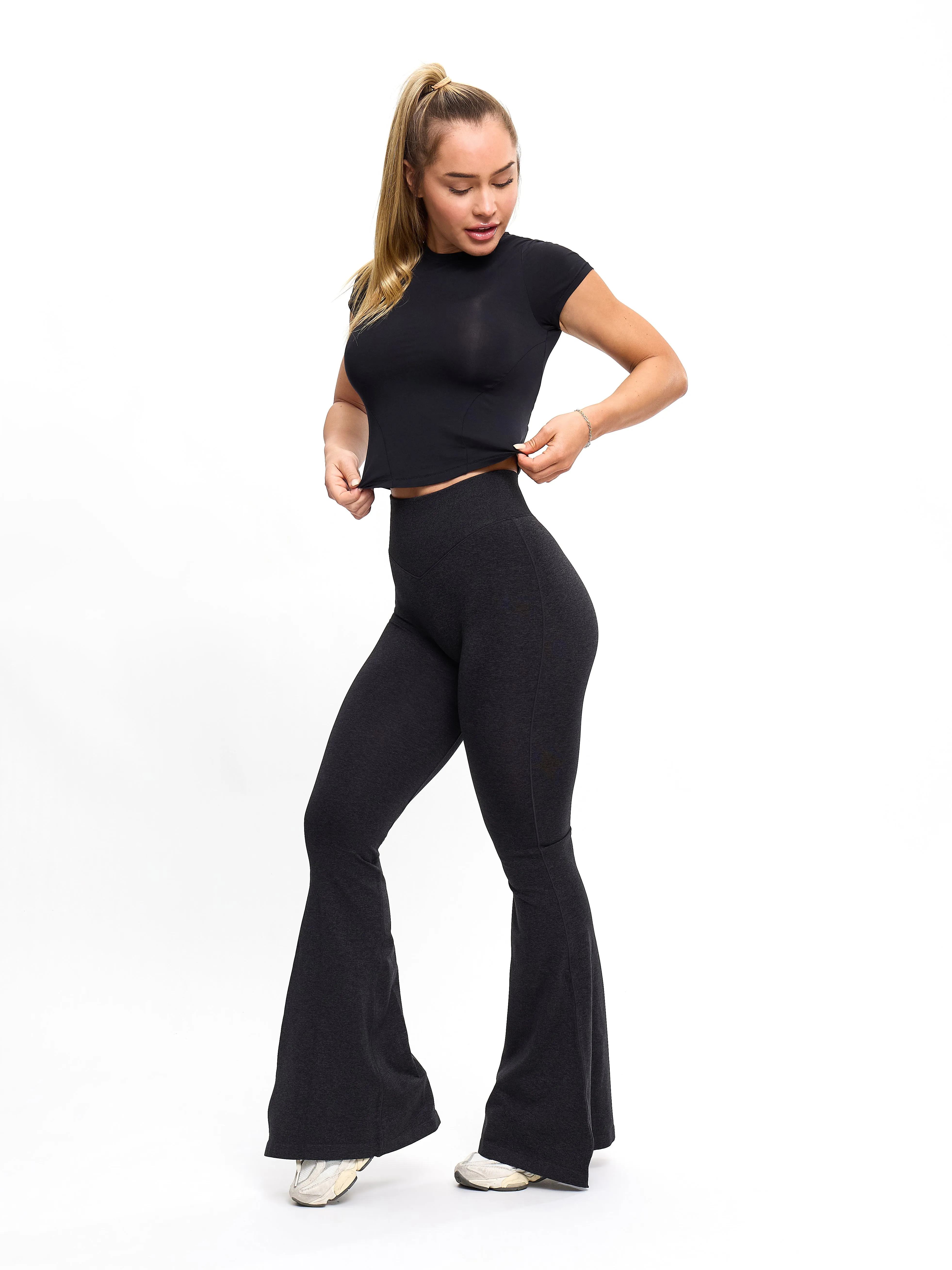 Seamless Flare Legging - Black sold by BuffBunny product image thumbnail 5