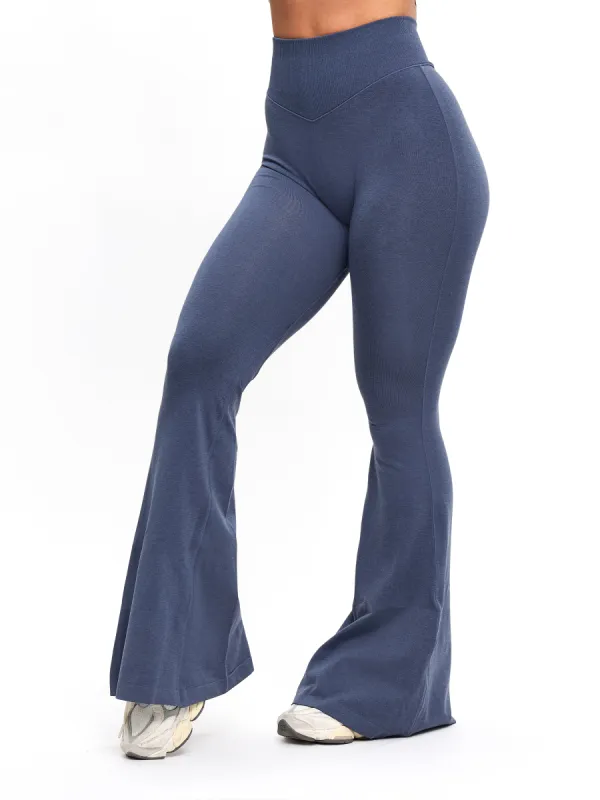 Seamless Flare Legging - Barista Blue sold by BuffBunny