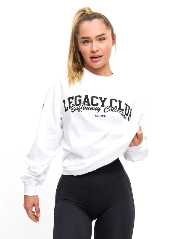 Legacy Long Sleeve Tee - White sold by BuffBunny