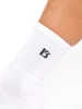 3 Pack Half Crew Socks - White sold by BuffBunny