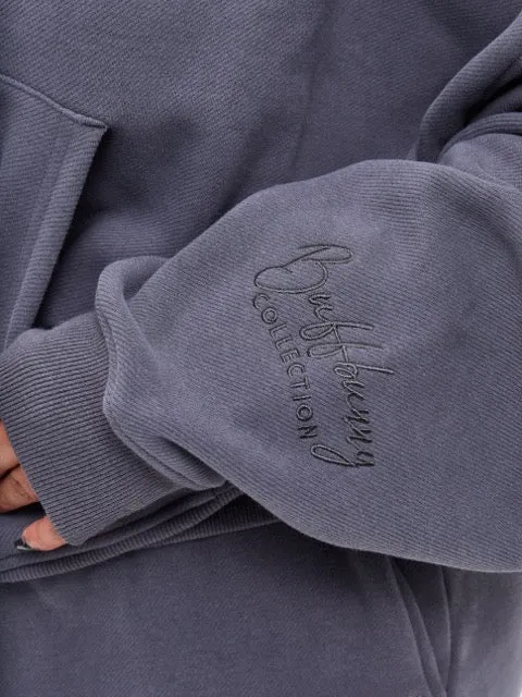 Plush Fleece Quarter Zip Pullover - Blue Steel sold by BuffBunny product image thumbnail 3