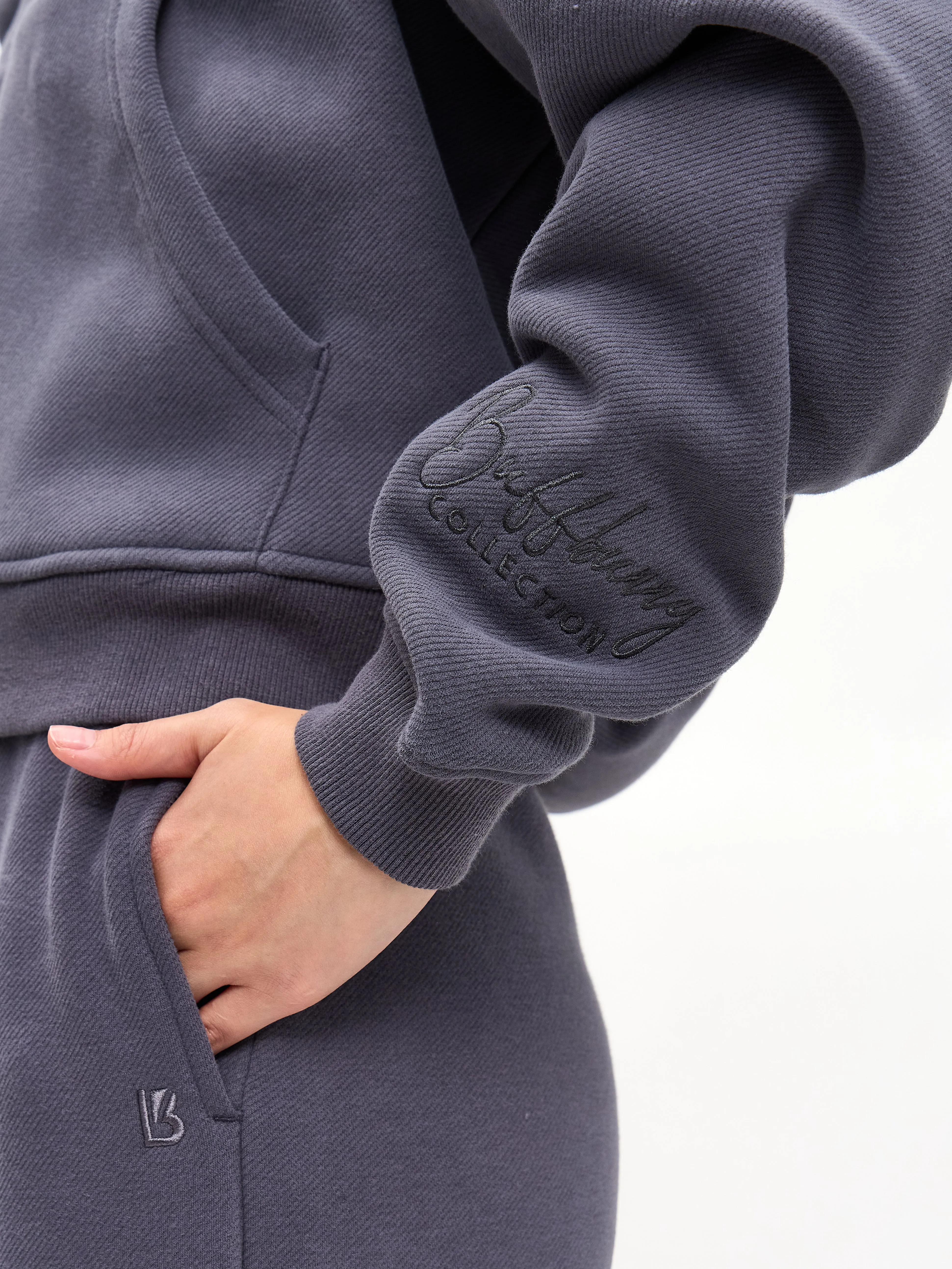 Plush Fleece Zip Hoodie - Blue Steel sold by BuffBunny product image thumbnail 4