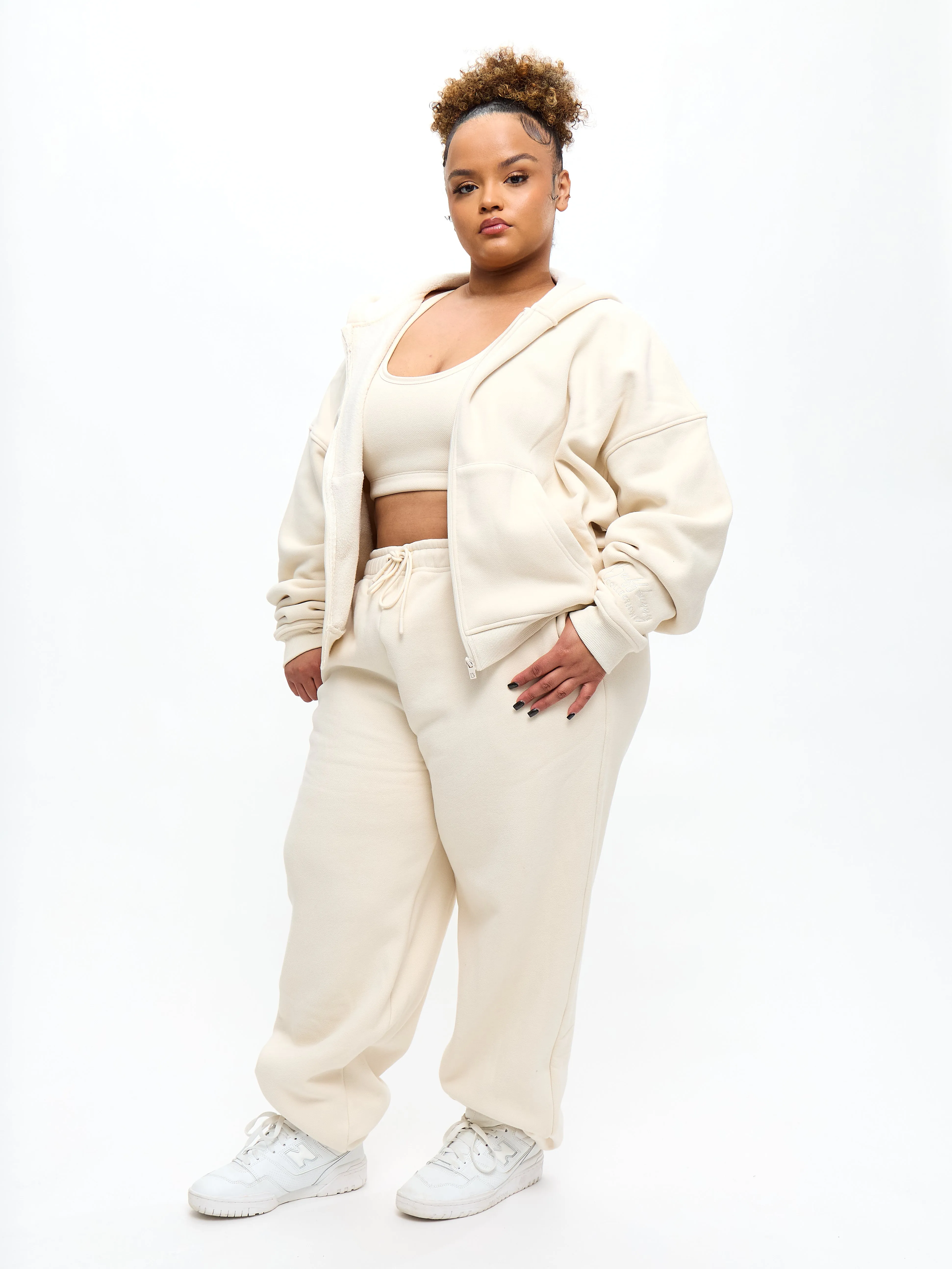 Plush Fleece Zip Hoodie - Oat Milk sold by BuffBunny product image thumbnail 4