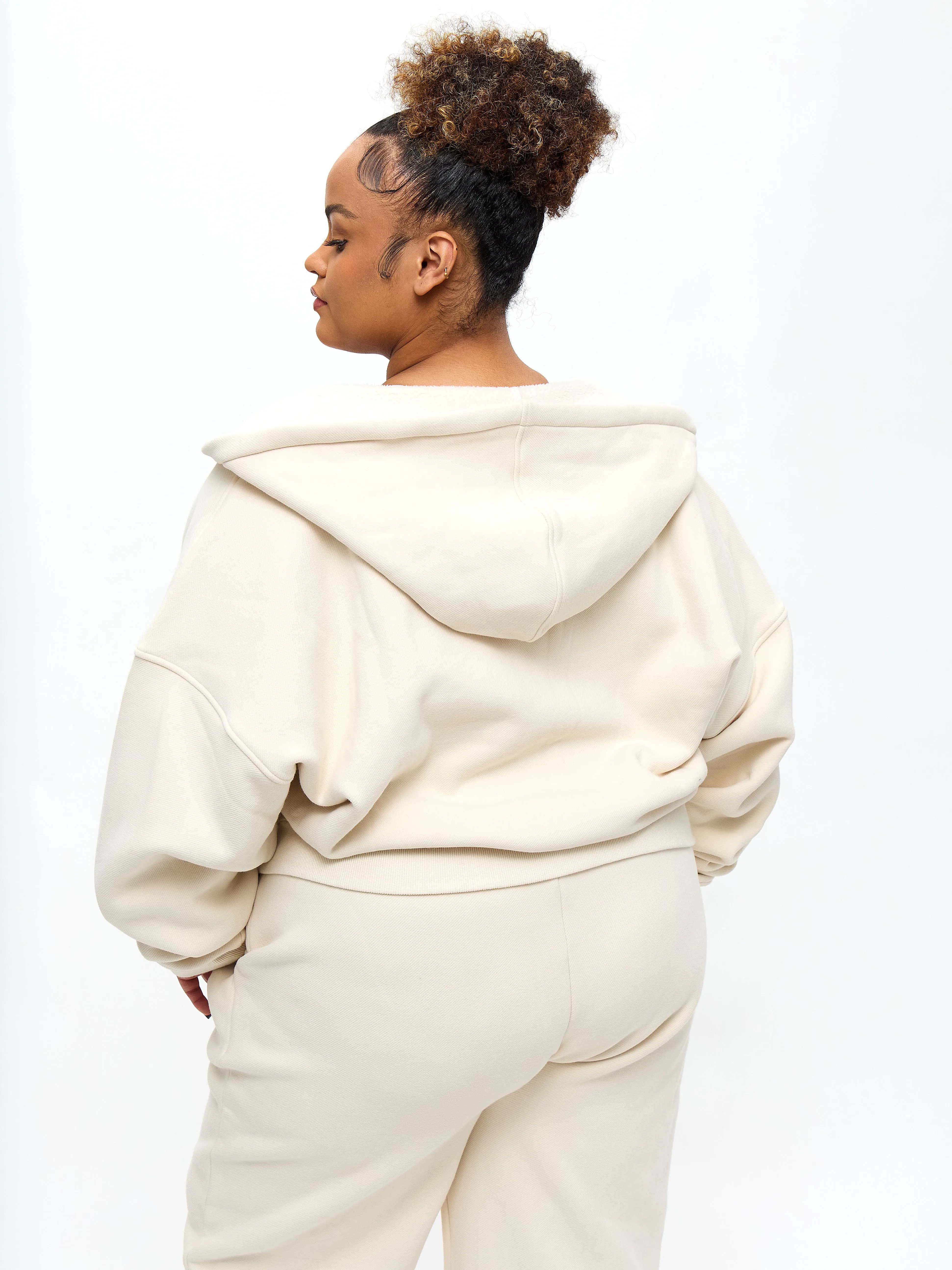 Plush Fleece Zip Hoodie - Oat Milk sold by BuffBunny product image thumbnail 3