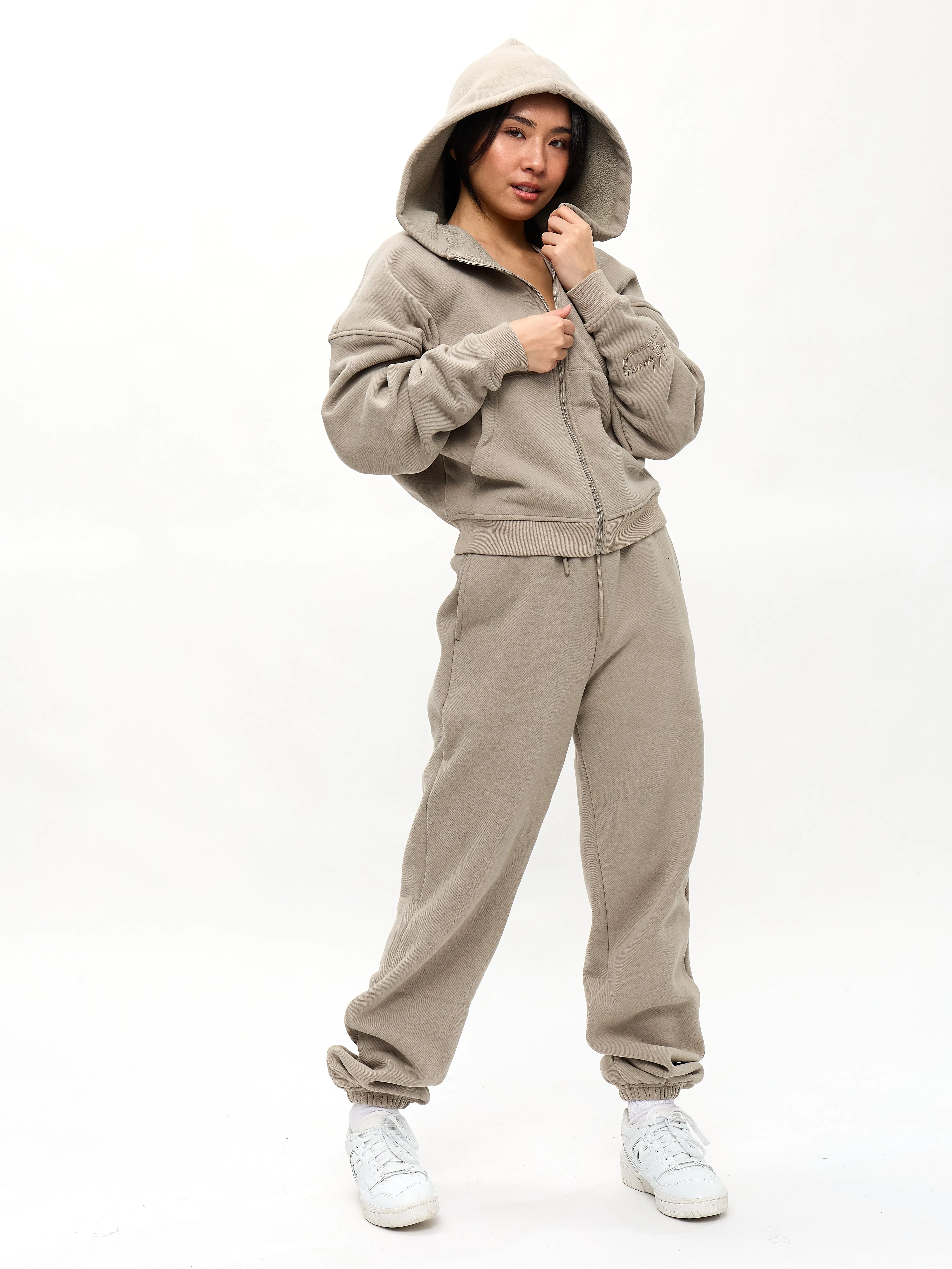 Plush Fleece Zip Hoodie - Neutral sold by BuffBunny product image thumbnail 4