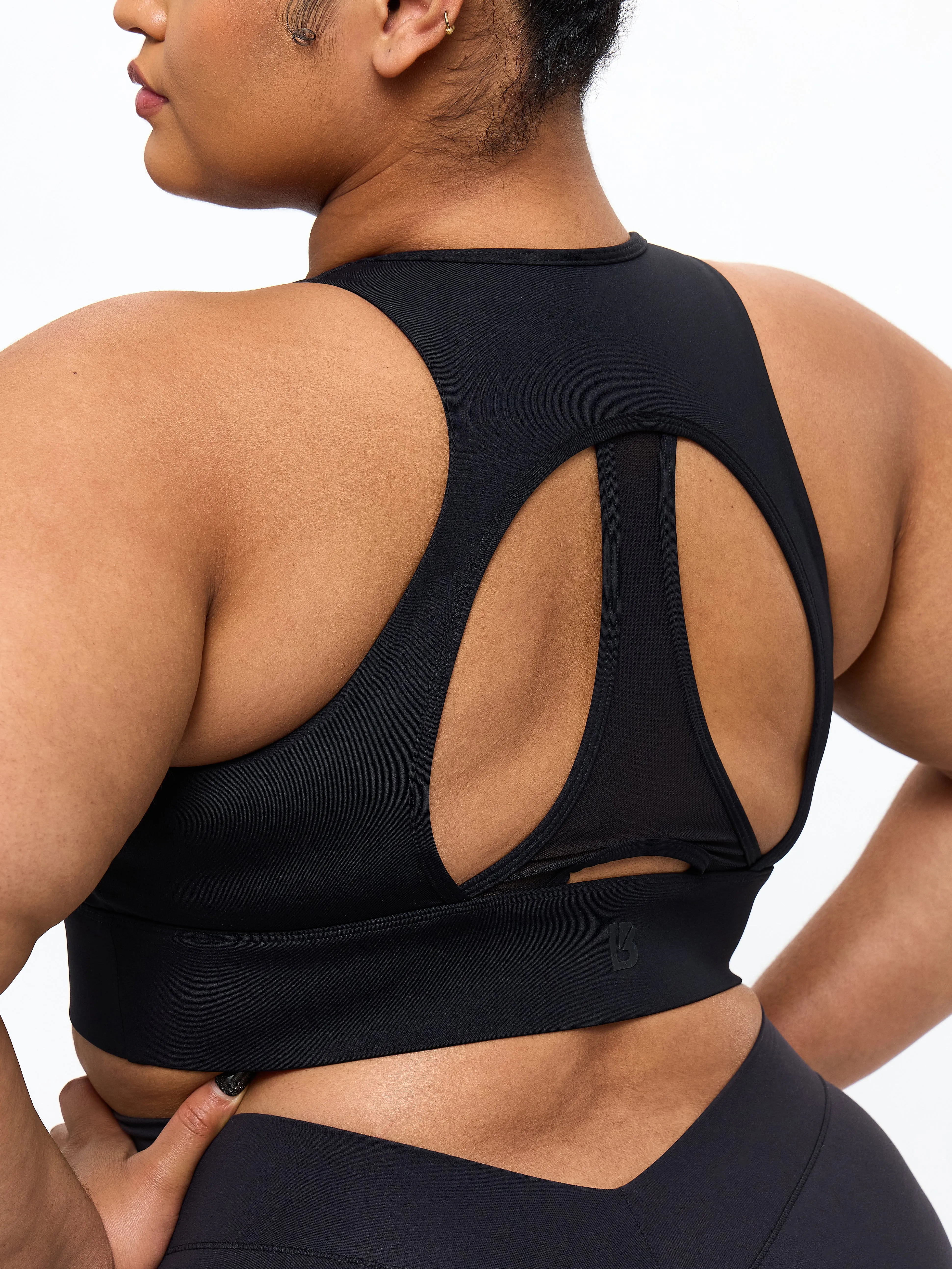 Airbrush Impact Sports Bra - Onyx Black sold by BuffBunny product image thumbnail 2