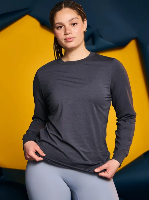 Drape Long Sleeve Tee - Blue Steel sold by BuffBunny
