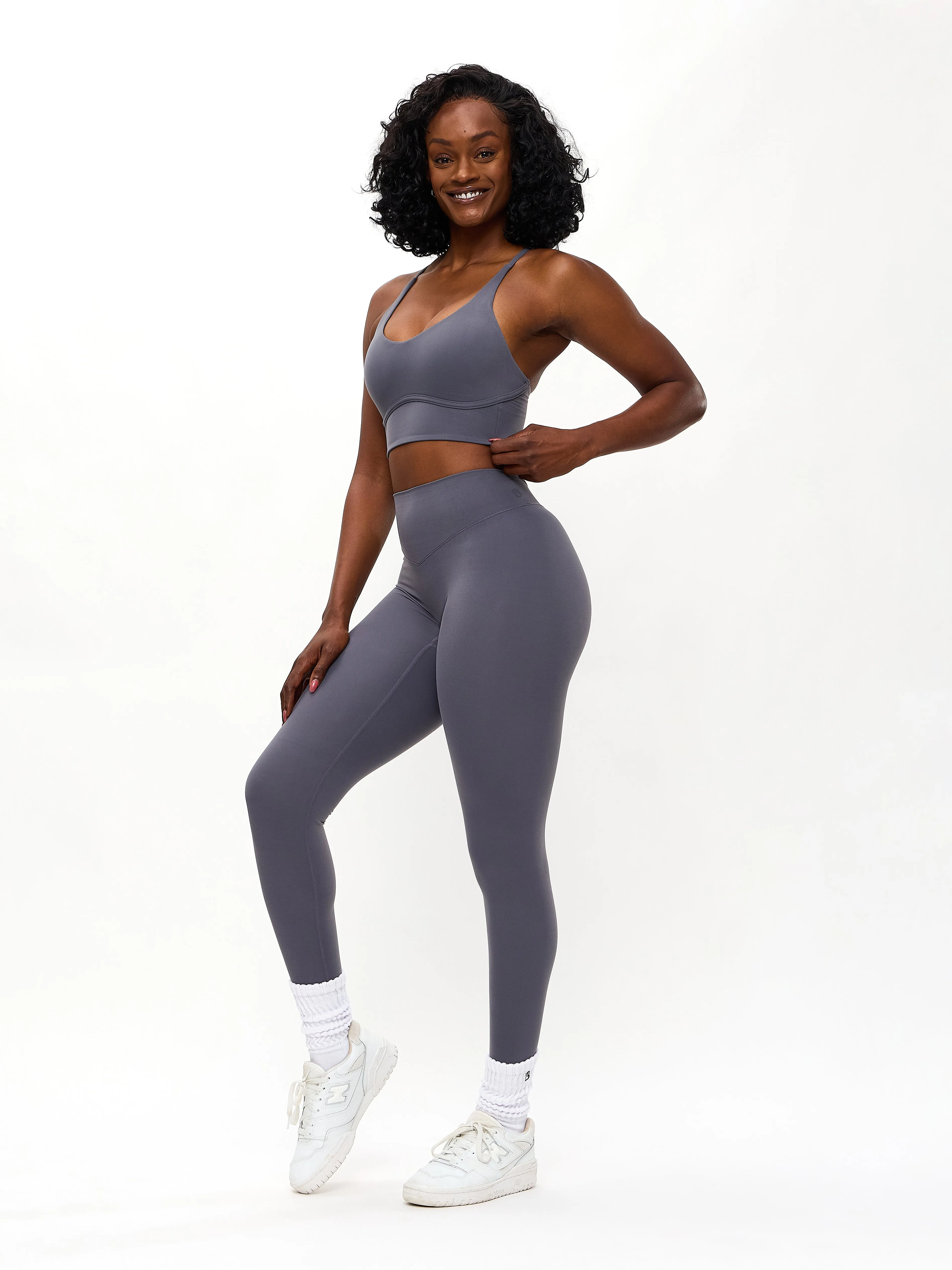 Poshknit V Scrunch Legging - Blue Steel sold by BuffBunny product image thumbnail 2