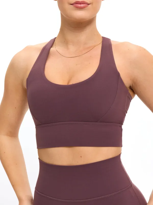 Rosa Sports Bra - Smoked Cherry sold by BuffBunny