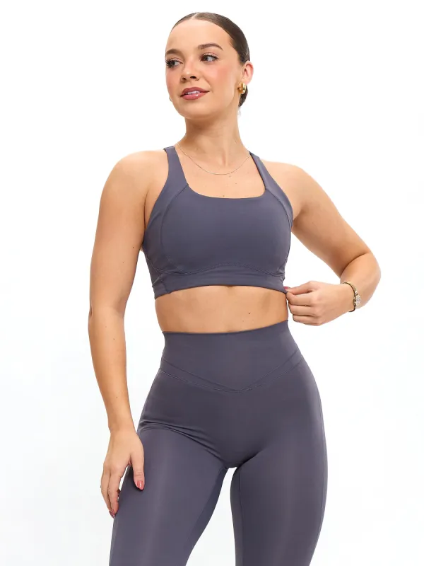 Every Day Airbrush Sports Bra - Blue Steel sold by BuffBunny