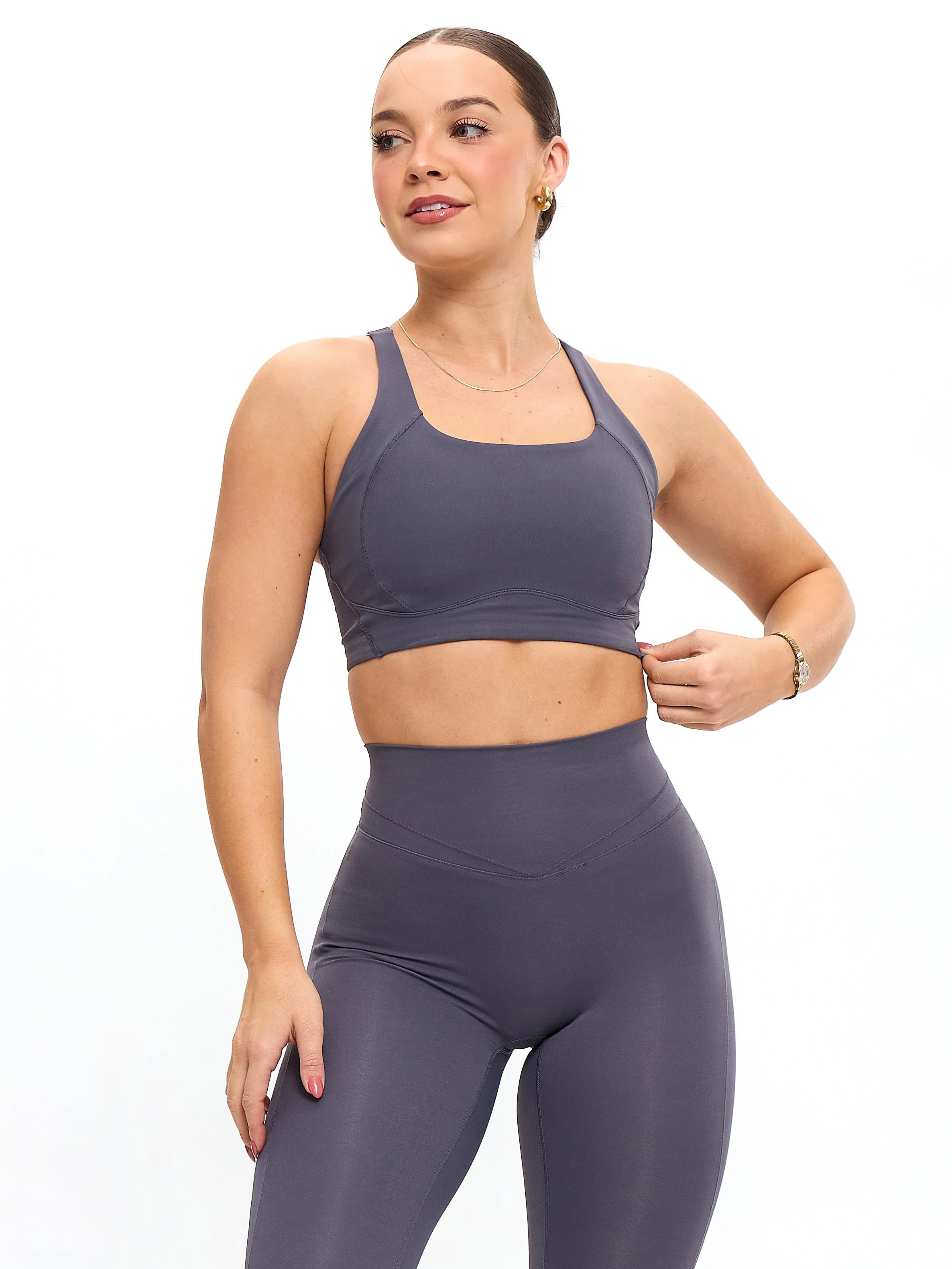 Every Day Airbrush Sports Bra - Blue Steel sold by BuffBunny