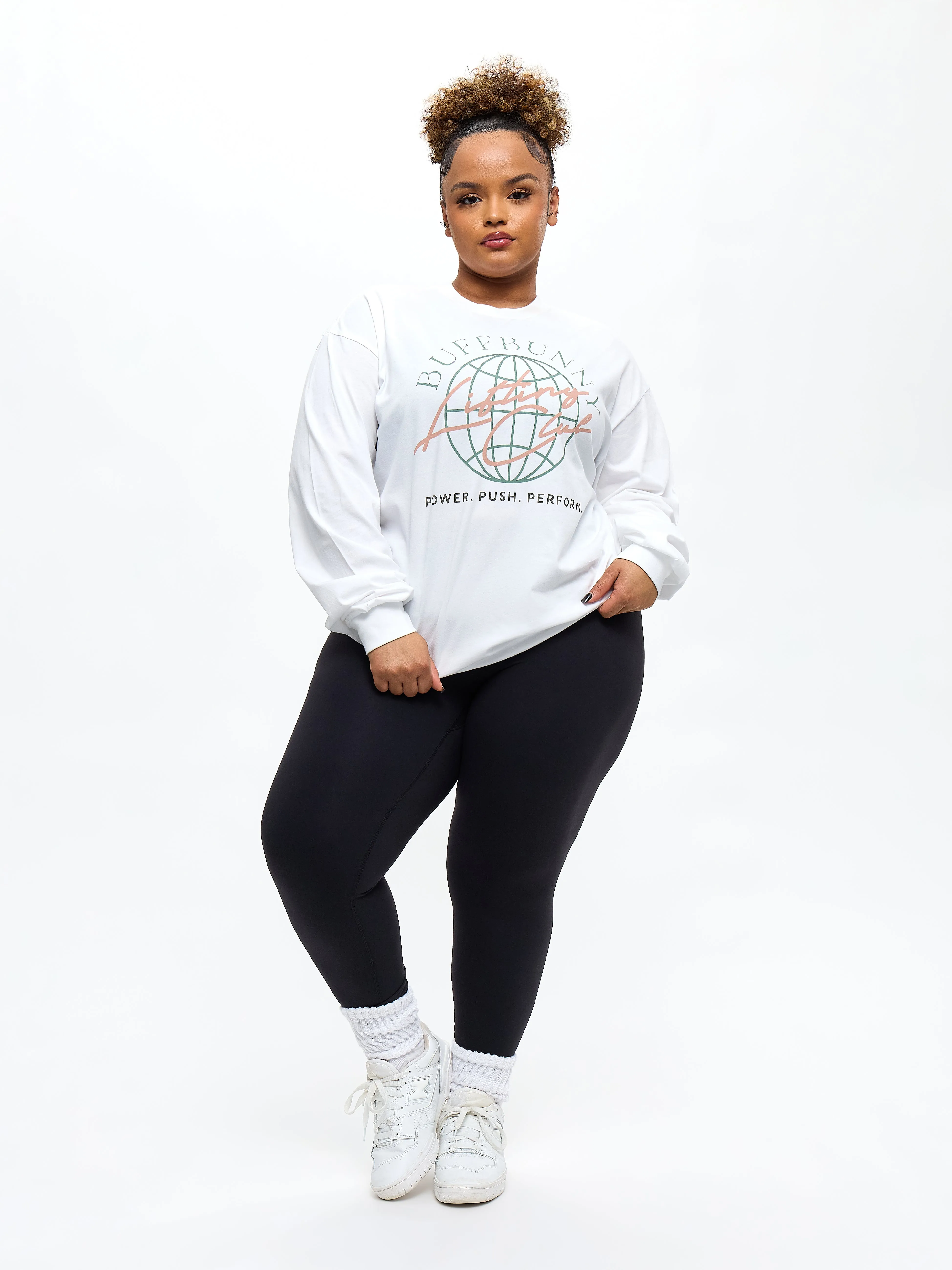 Lifting Club Long Sleeve Tee - White sold by BuffBunny product image thumbnail 2