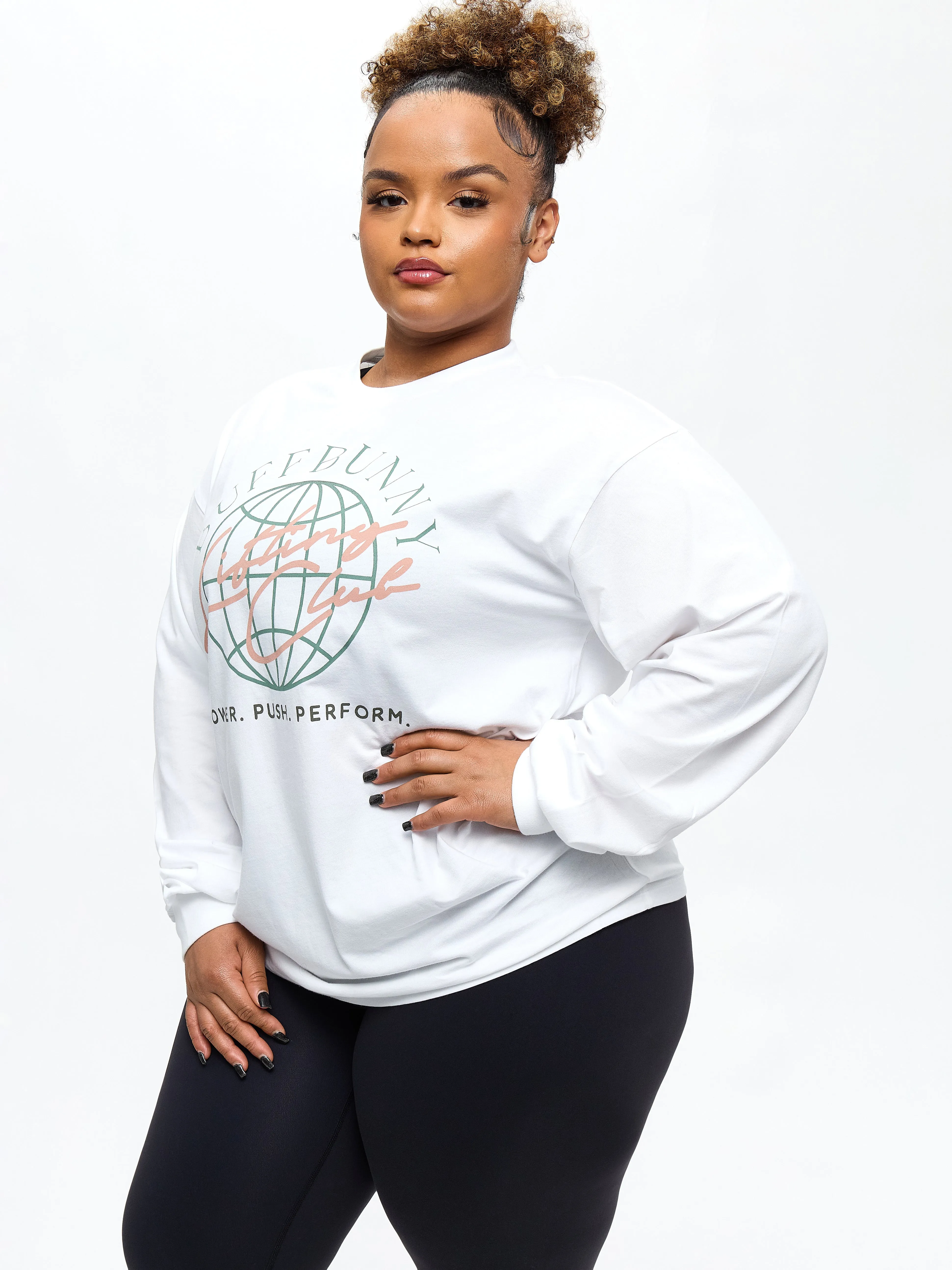 Lifting Club Long Sleeve Tee - White sold by BuffBunny product image thumbnail 3