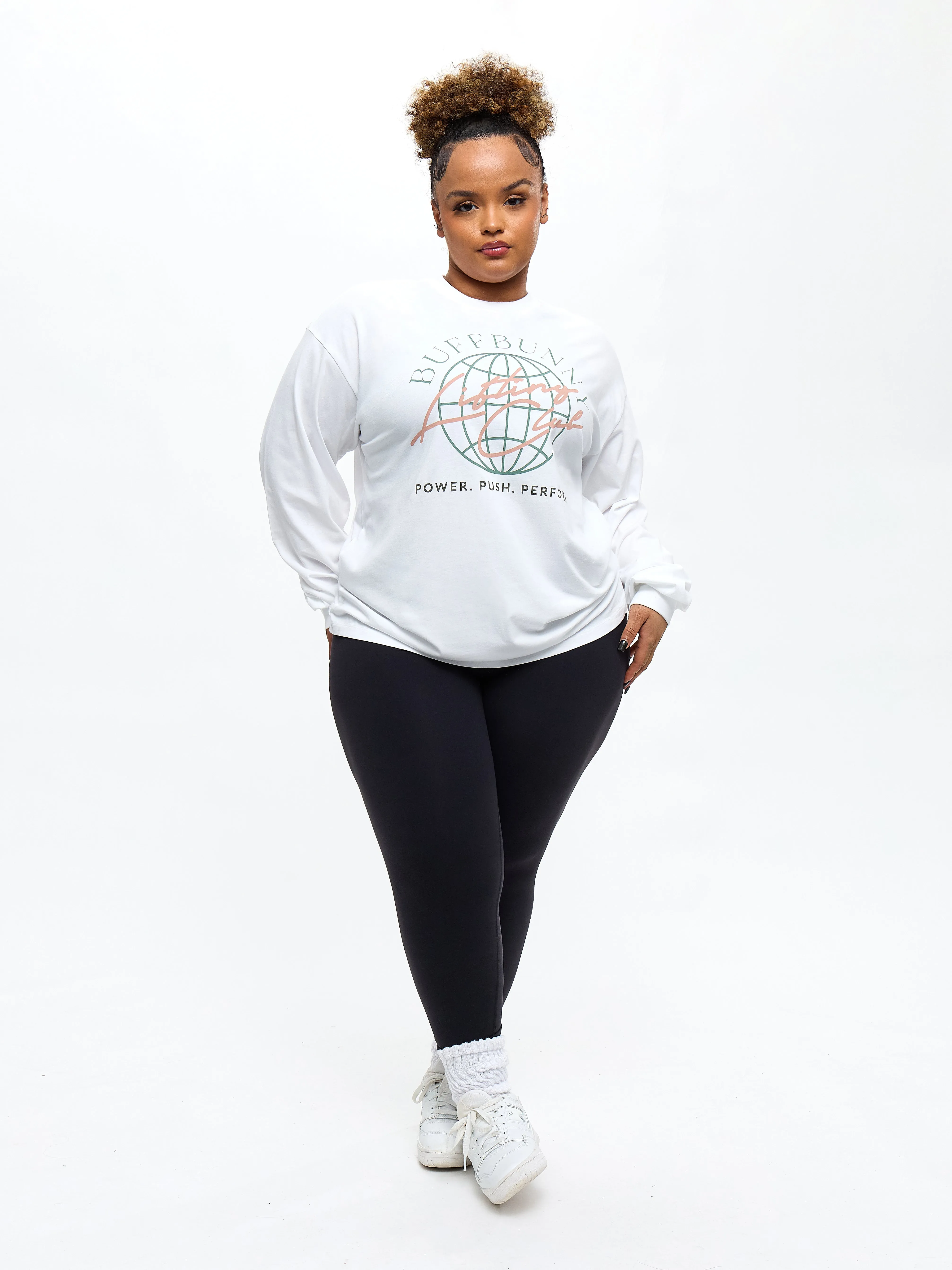 Lifting Club Long Sleeve Tee - White sold by BuffBunny