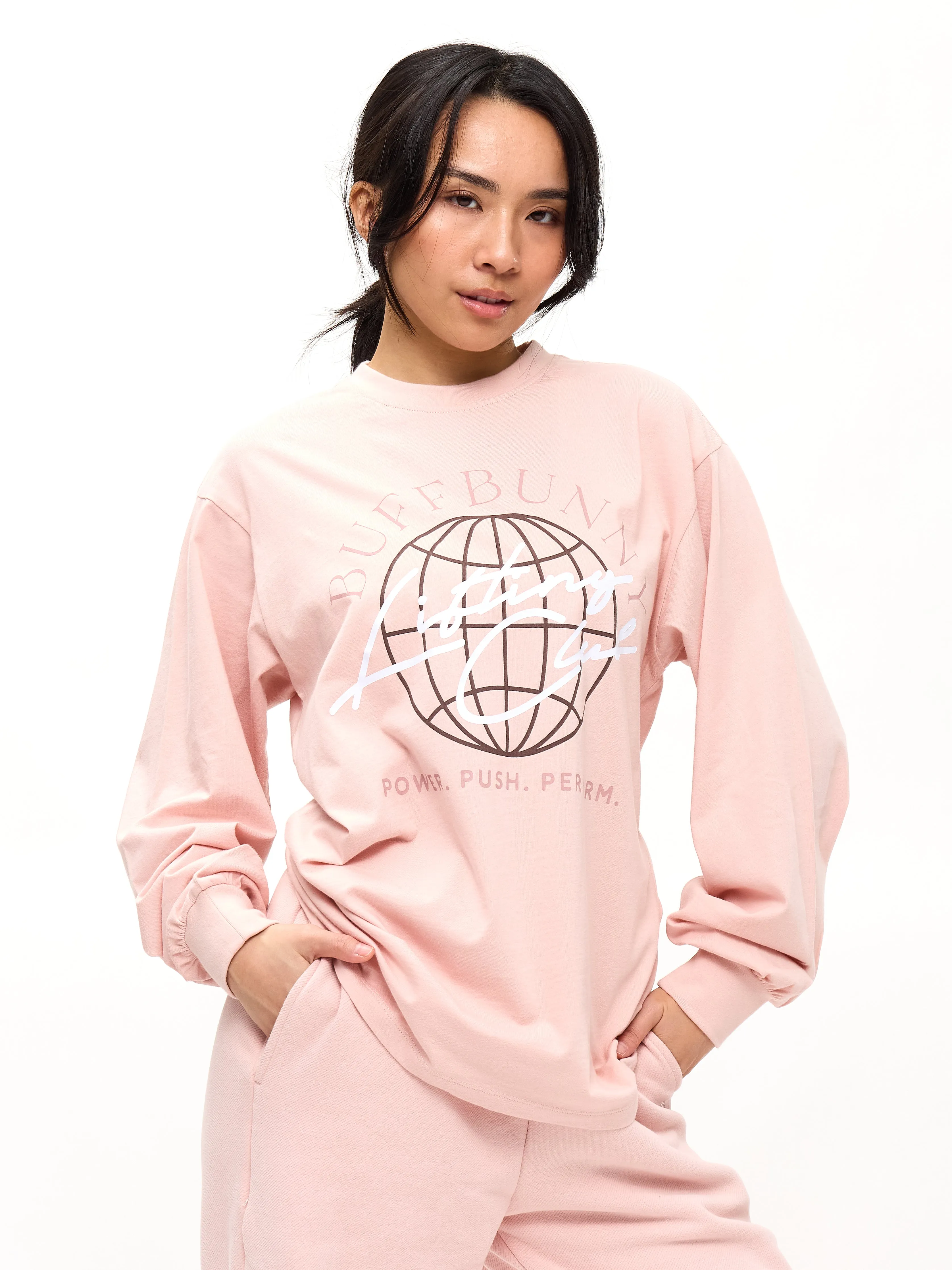 Lifting Club Long Sleeve Tee - Strawberry Milk sold by BuffBunny product image thumbnail 3