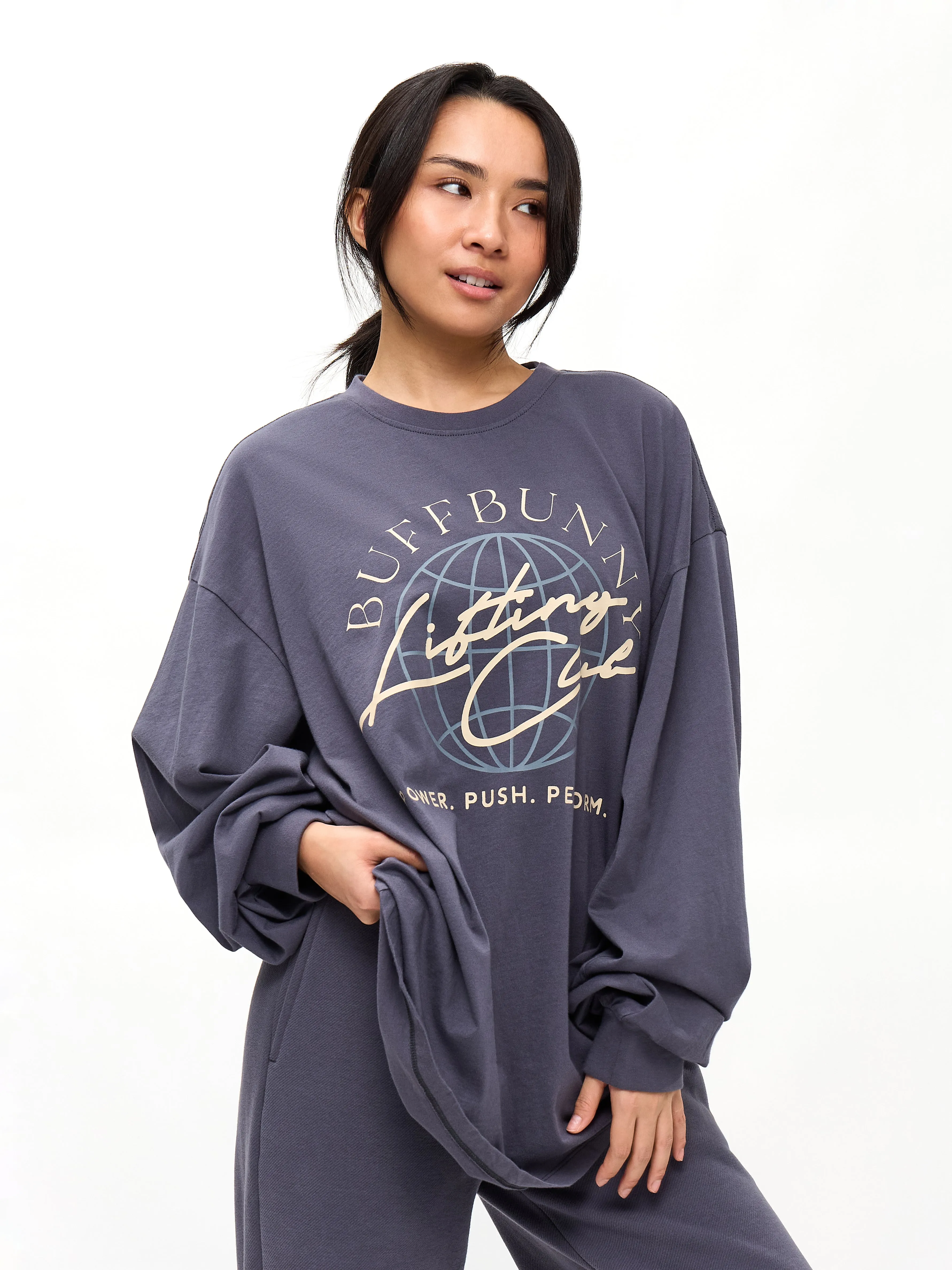 Lifting Club Long Sleeve Tee - Blue Steel sold by BuffBunny product image thumbnail 3