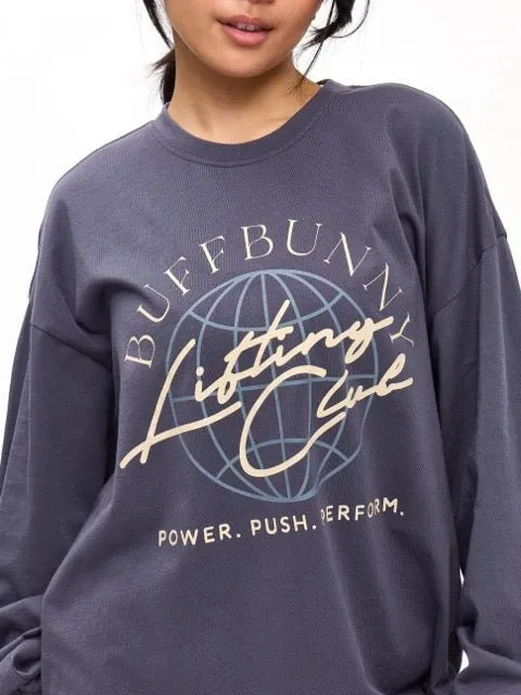 Lifting Club Long Sleeve Tee - Blue Steel sold by BuffBunny