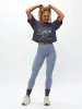Lifting Club Crop Tee - Blue Steel sold by BuffBunny