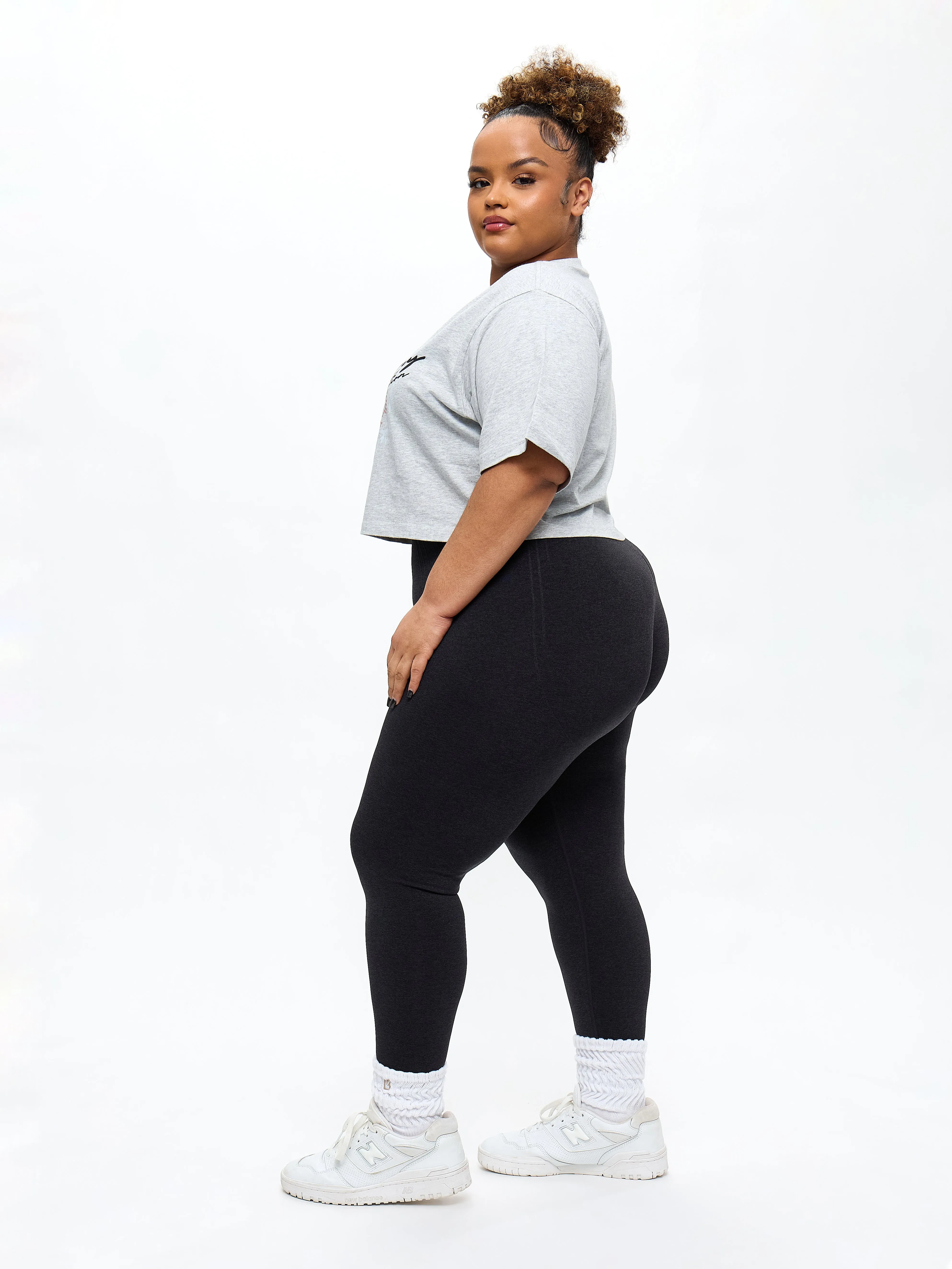 Build Crop Tee - Heather Grey sold by BuffBunny product image thumbnail 4