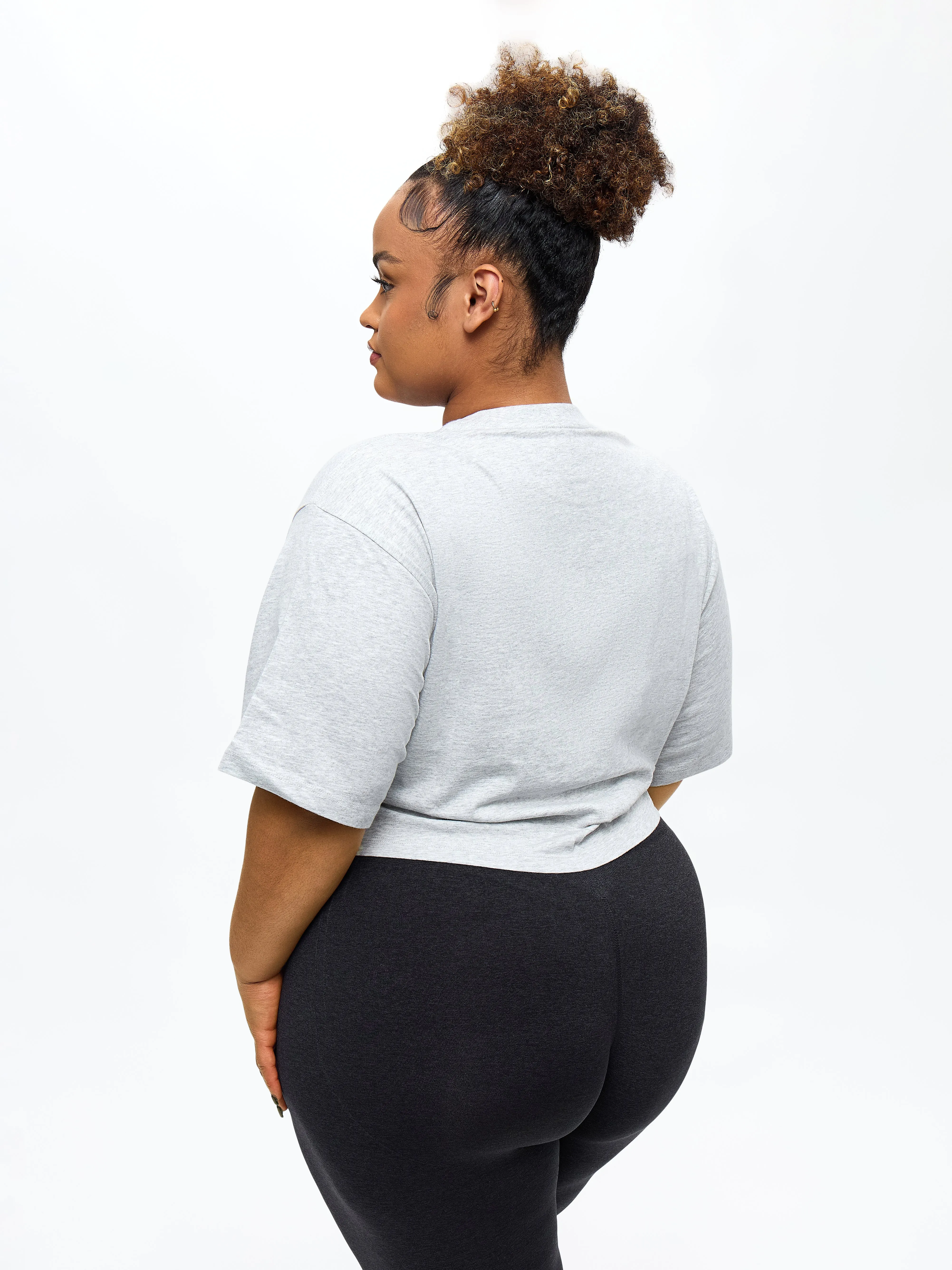 Build Crop Tee - Heather Grey sold by BuffBunny product image thumbnail 5