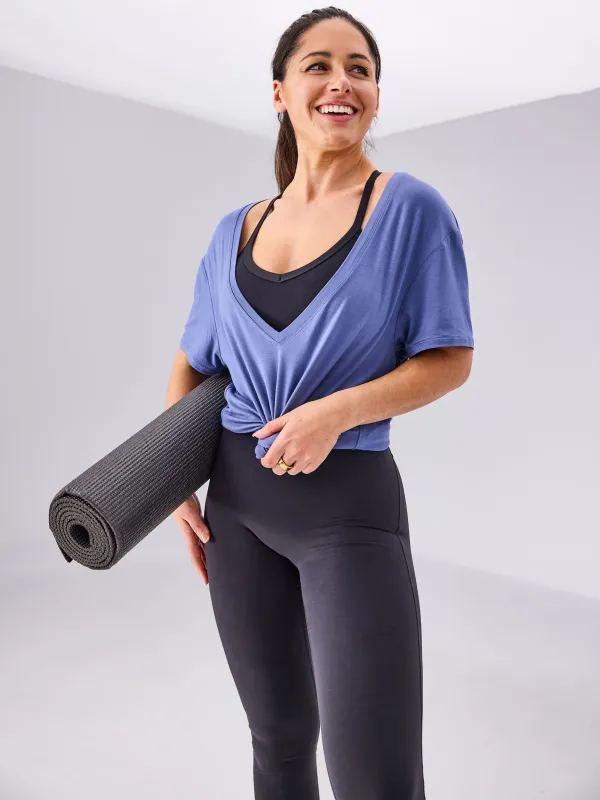 V Neck Pump Cover - Denim Blue sold by BuffBunny