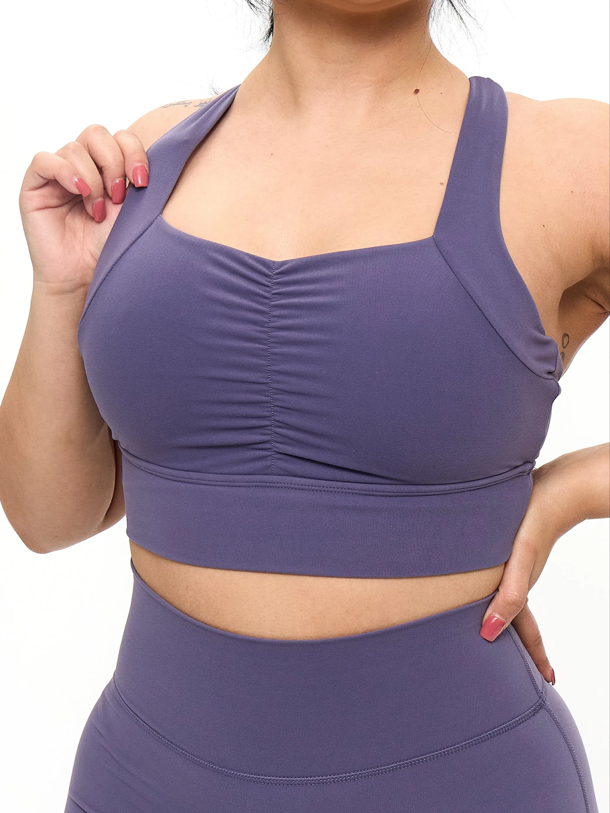 Bloom Sports Bra - Shadow Berry sold by BuffBunny product image thumbnail 2