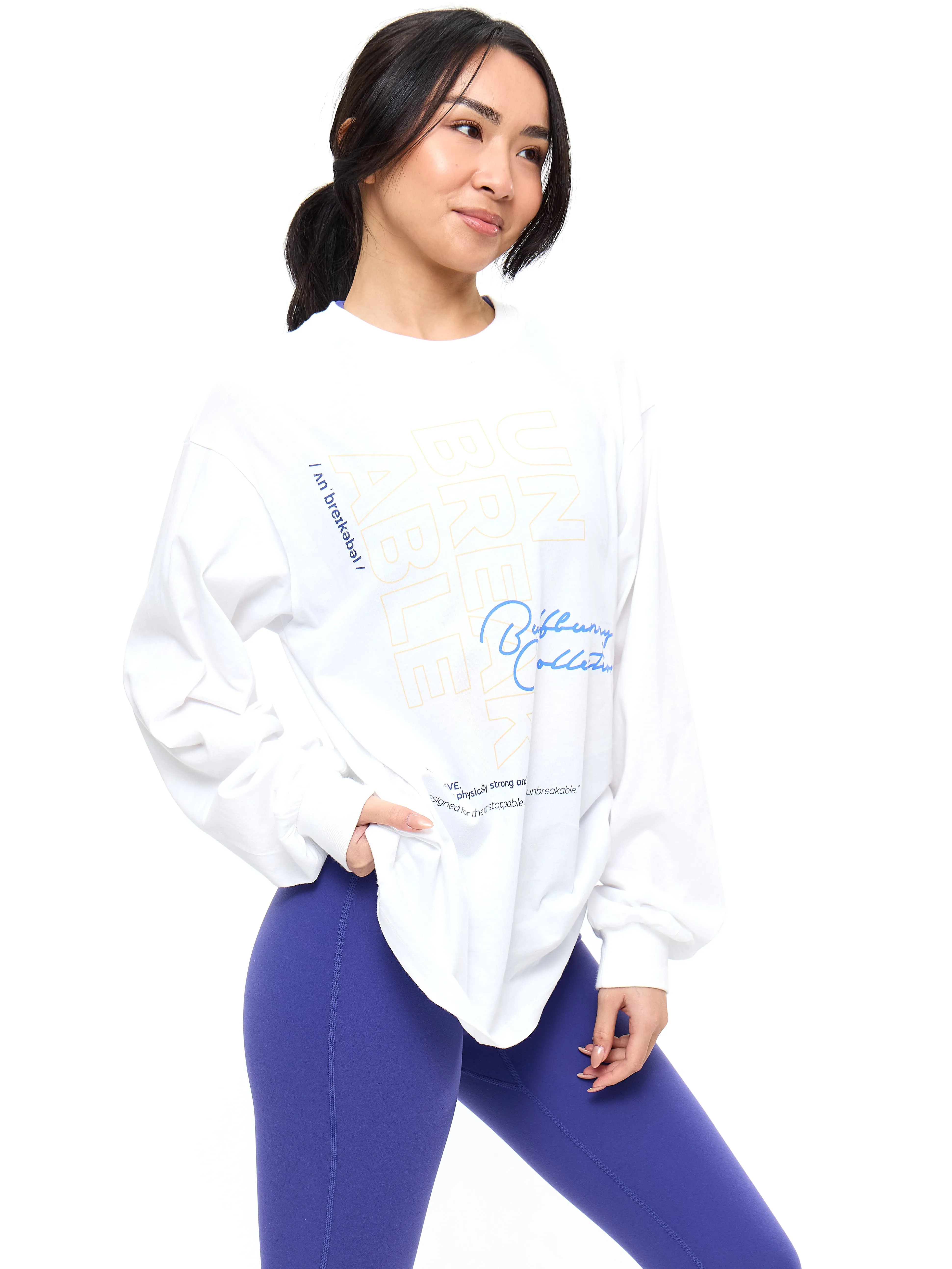 Definition Long Sleeve Tee - White sold by BuffBunny product image thumbnail 2