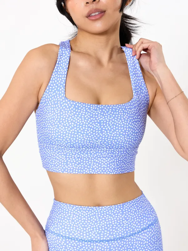 Revolution Sports Bra - Azul Bossy Print sold by BuffBunny