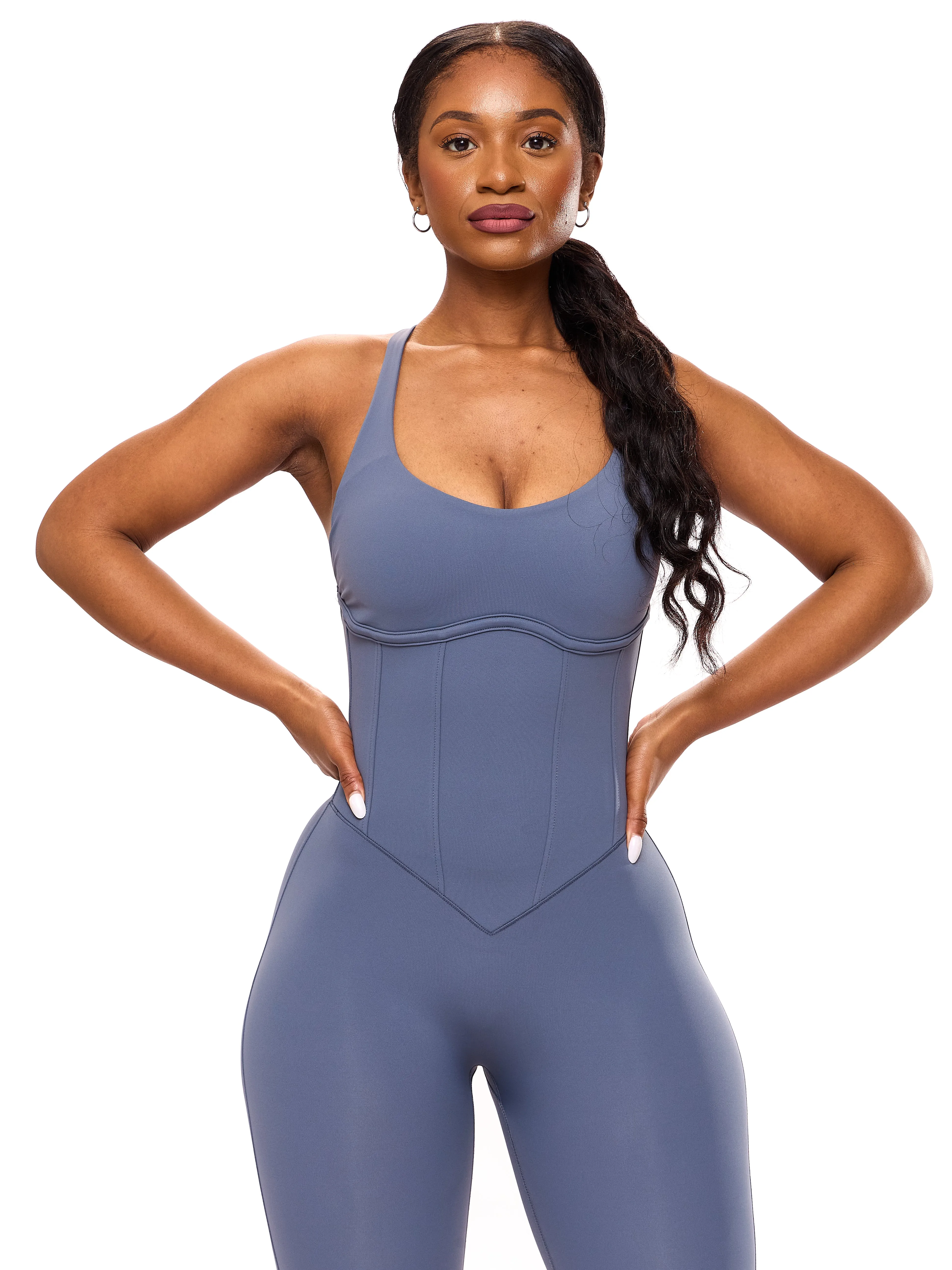 Corset Bodysuit - Barista Blue sold by BuffBunny product image thumbnail 2