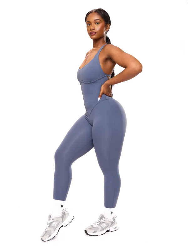 Corset Bodysuit - Barista Blue sold by BuffBunny