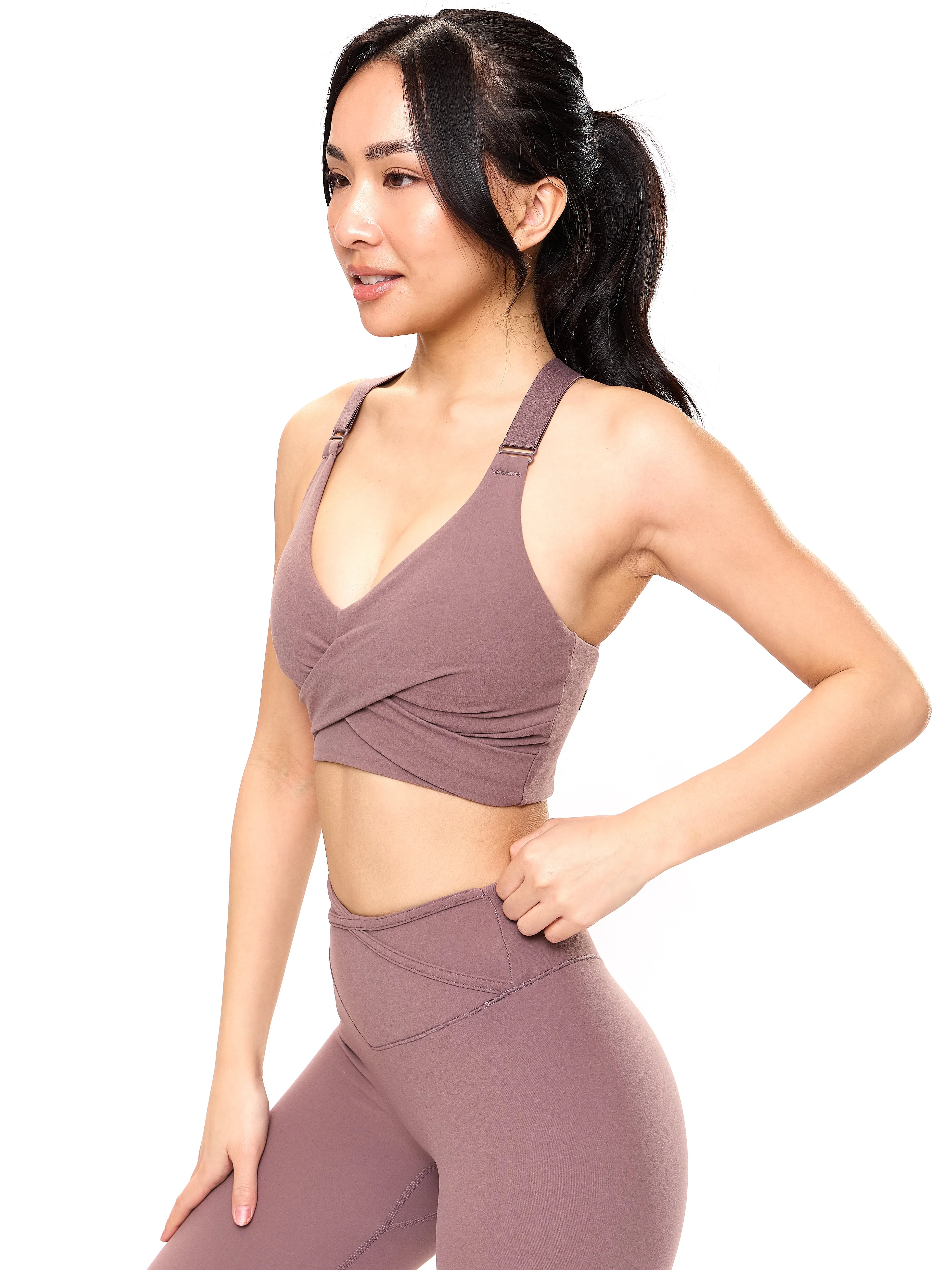 Candy Wrap Sports Bra - Mocha Berry sold by BuffBunny product image thumbnail 4