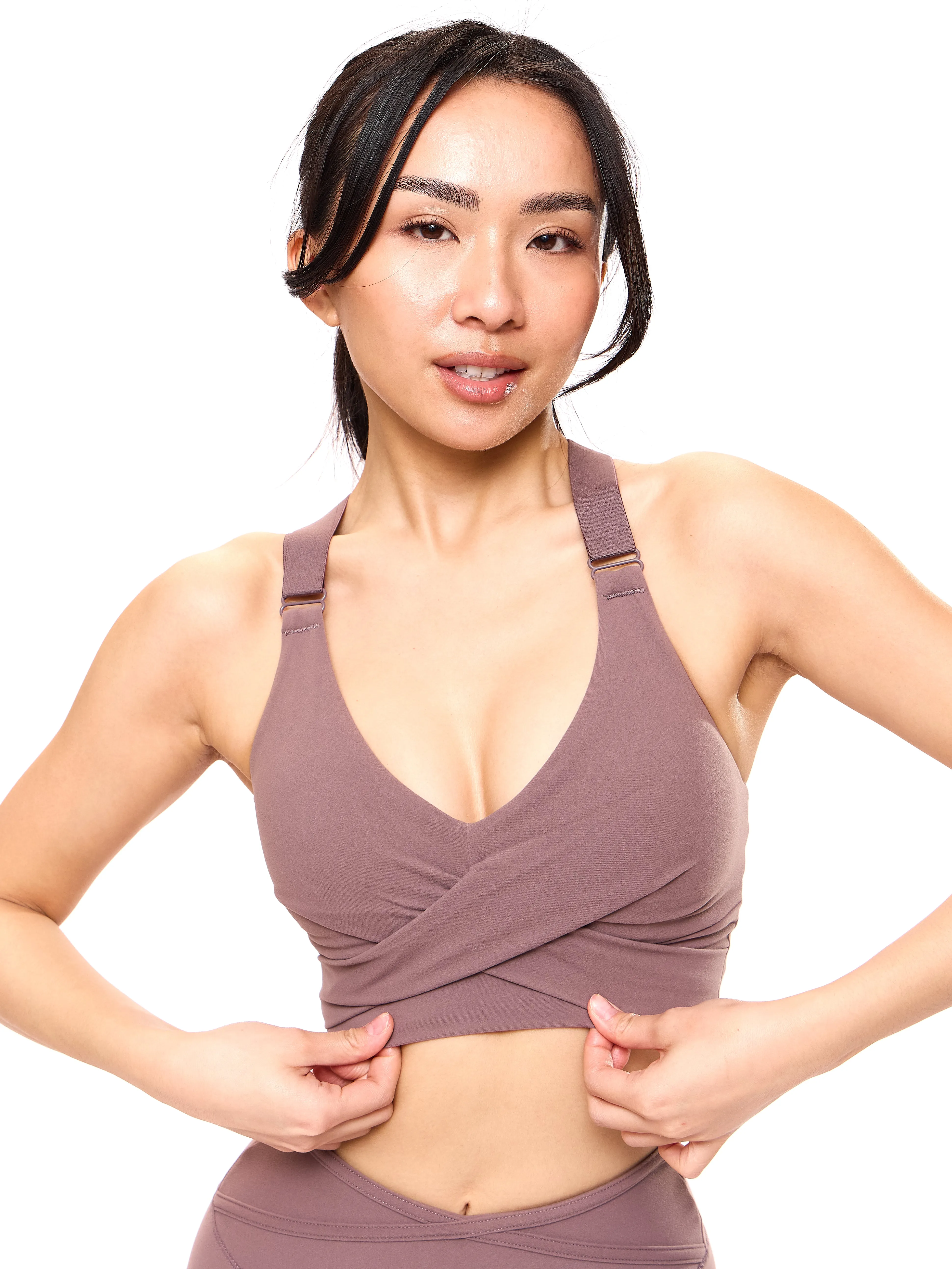 Candy Wrap Sports Bra - Mocha Berry sold by BuffBunny product image thumbnail 3