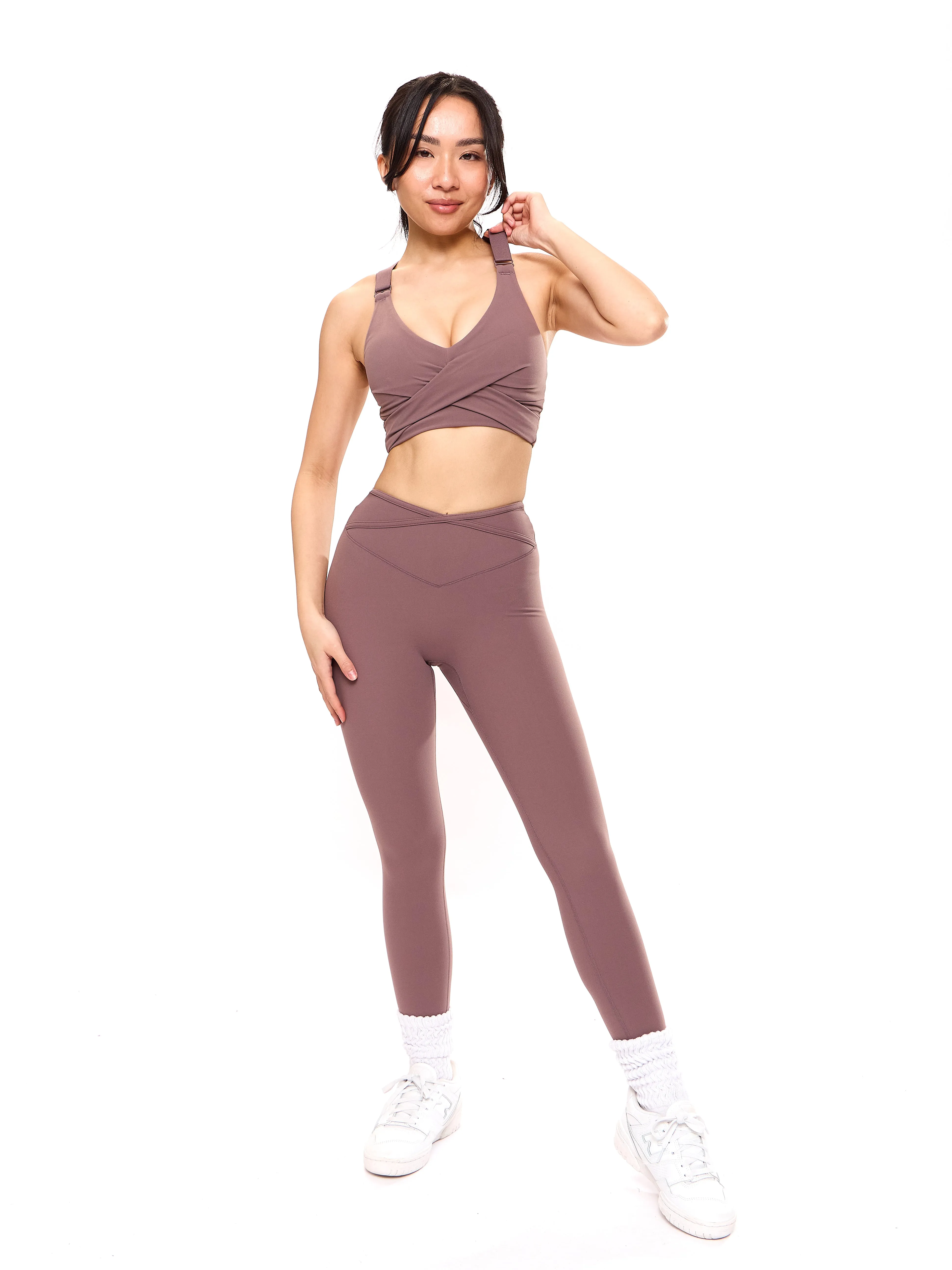 Candy Wrap Sports Bra - Mocha Berry sold by BuffBunny product image thumbnail 2