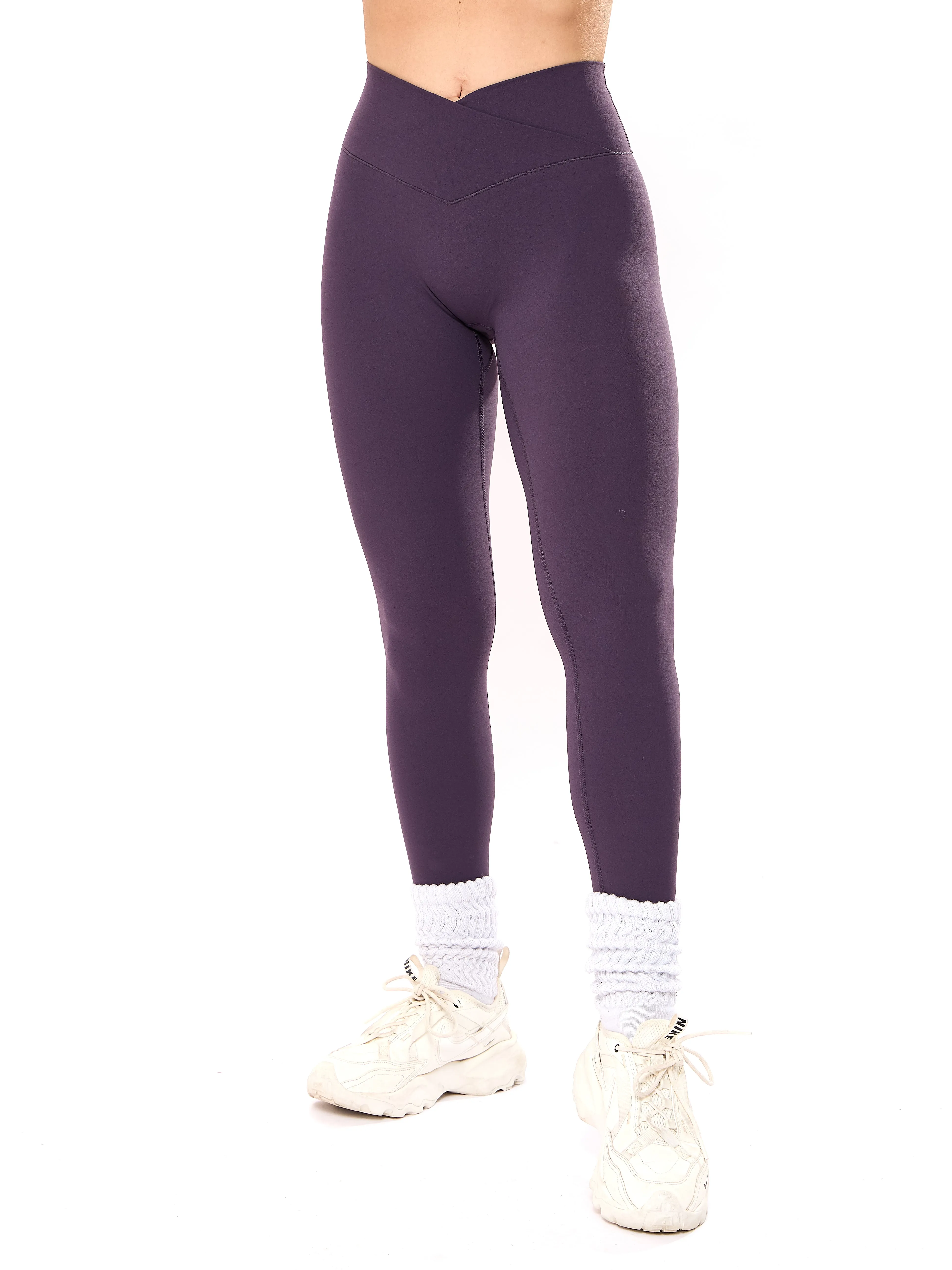 Candid Cross Waist Legging - Purple Shadow sold by BuffBunny product image thumbnail 3