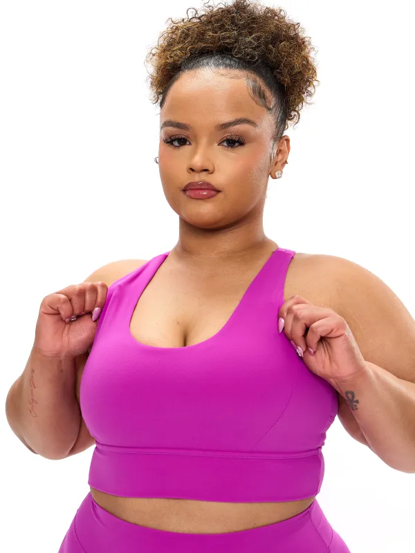 Rosa Sports Bra - Grape Juice sold by BuffBunny