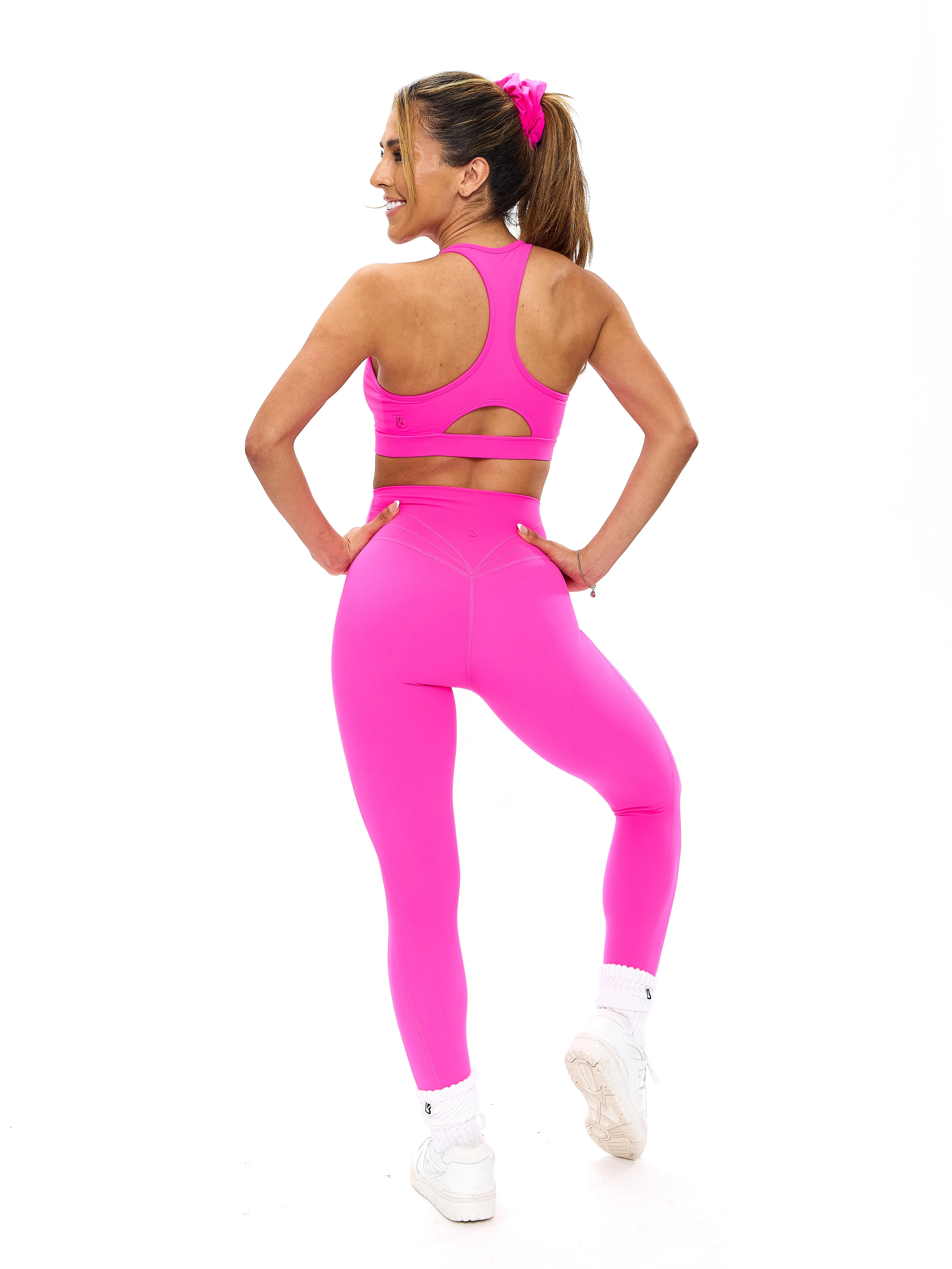 Reversible RacerBack Sports Bra - Hard Candy and Pink Starburst sold by BuffBunny product image thumbnail 5