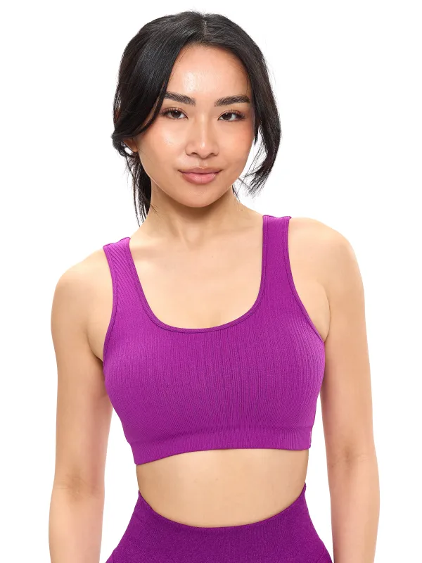 Scoop Seamless Sports Bra - Grape Juice sold by BuffBunny