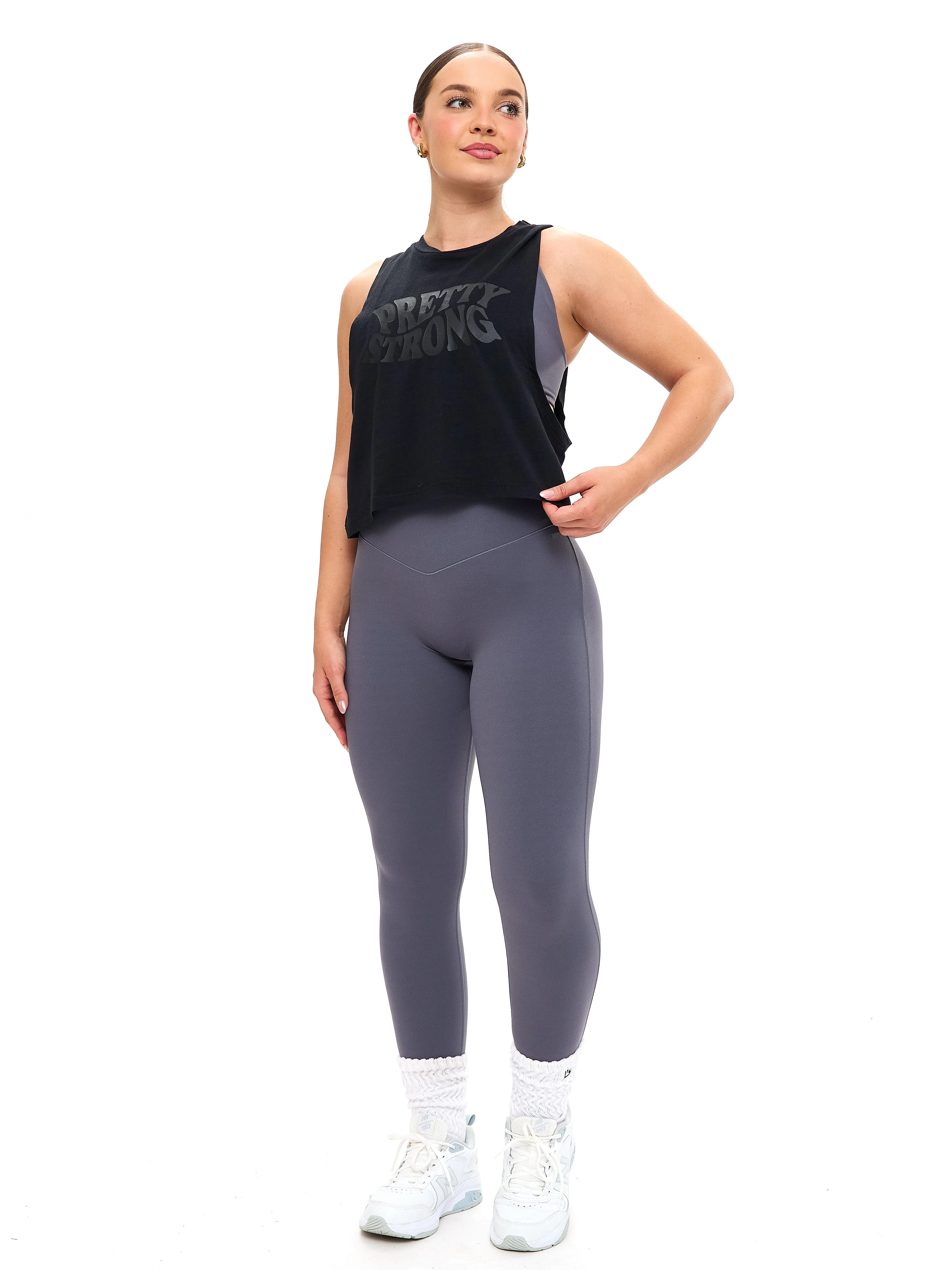 Pretty Crop Tank - Black sold by BuffBunny product image thumbnail 4