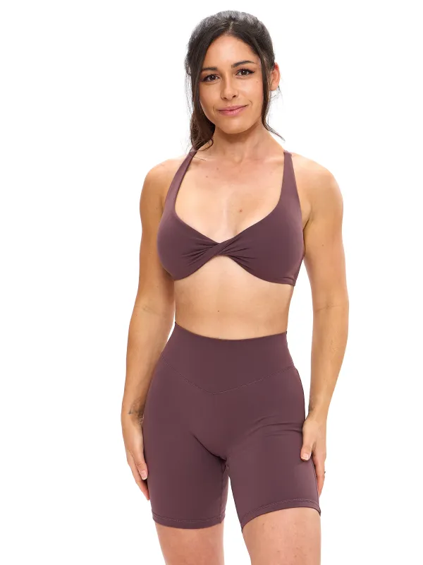 Glow Sports Bra - Smoked Cherry sold by BuffBunny