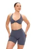 Glow Sports Bra - Blue Steel sold by BuffBunny