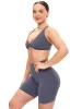 Glow Sports Bra - Blue Steel sold by BuffBunny