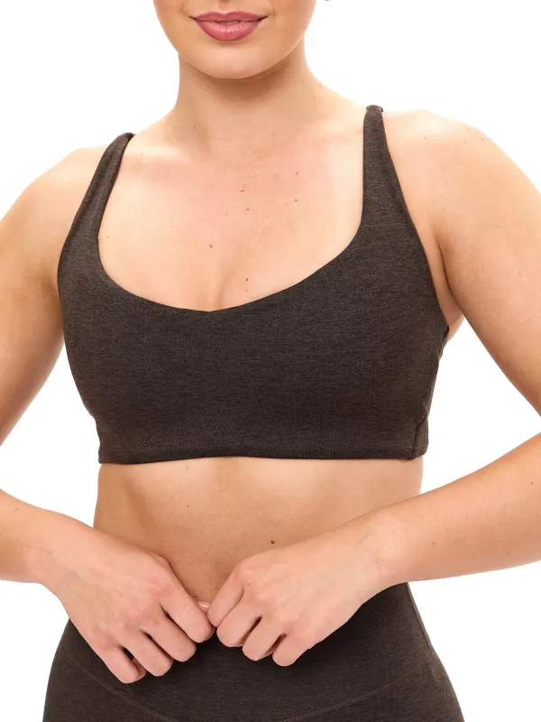 Dream Heathered Sports Bra - Cold Brew sold by BuffBunny