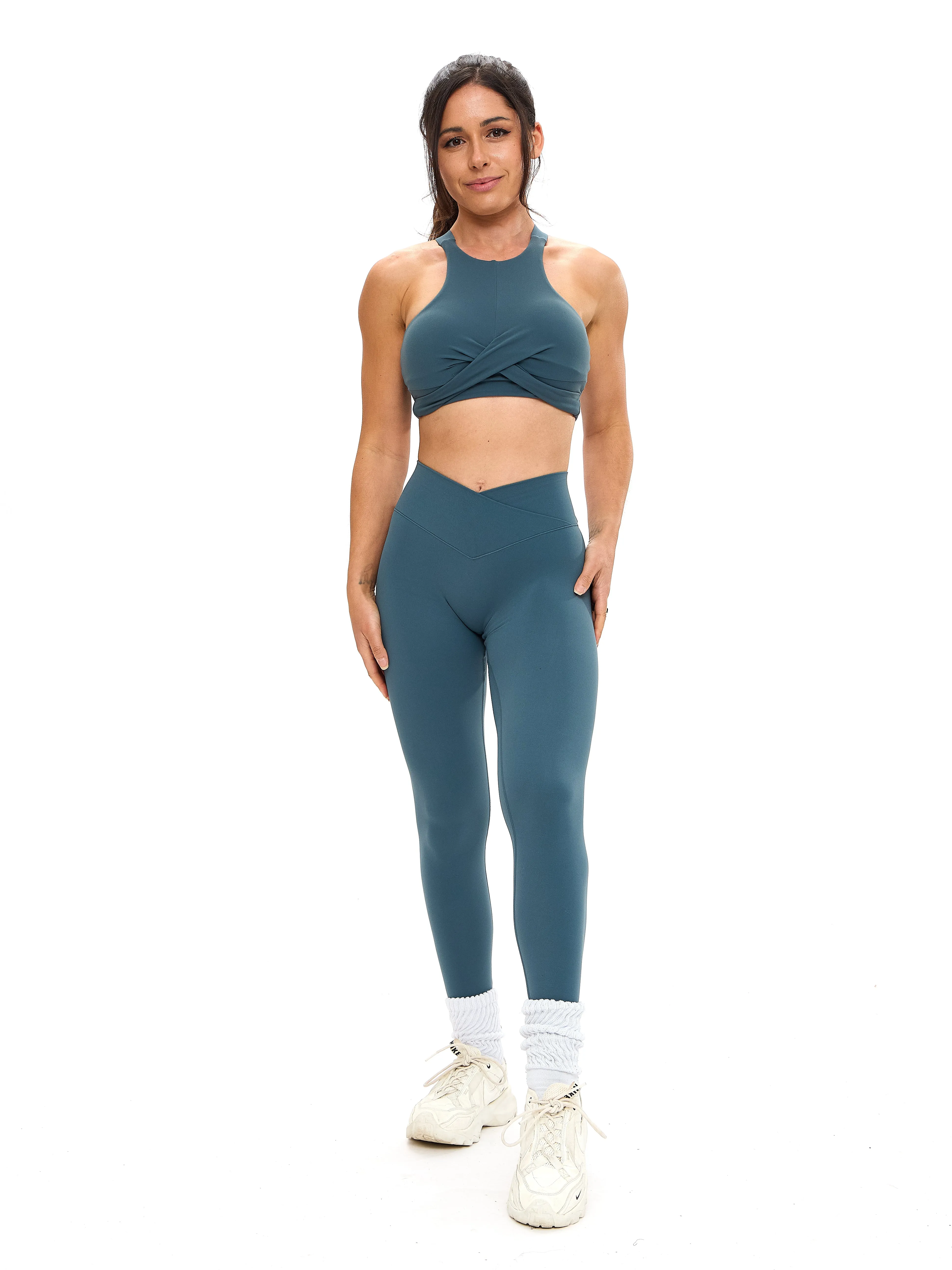 Candy Crew Sports Bra - Enchanted Teal sold by BuffBunny product image thumbnail 2