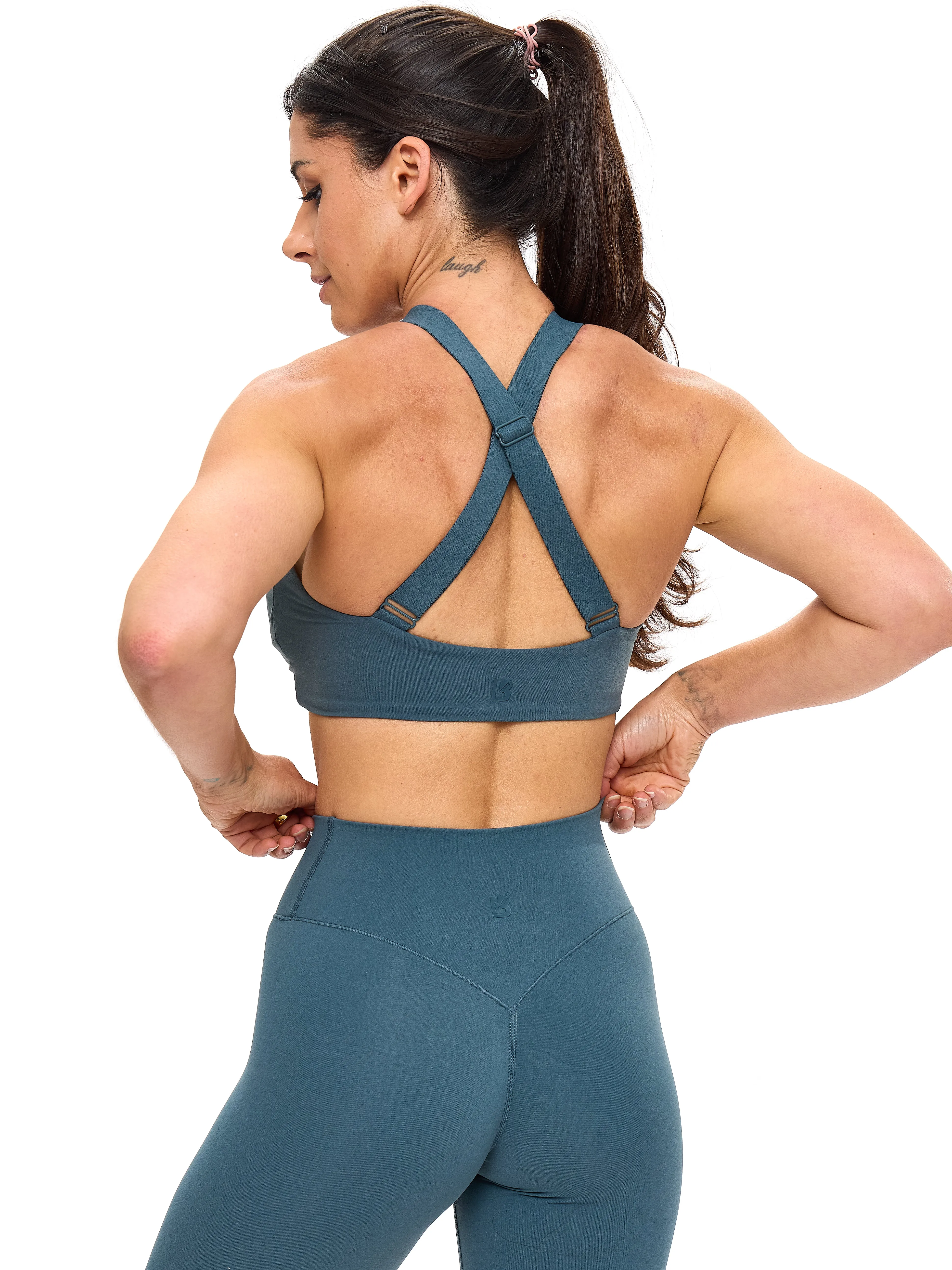 Candy Crew Sports Bra - Enchanted Teal sold by BuffBunny product image thumbnail 4