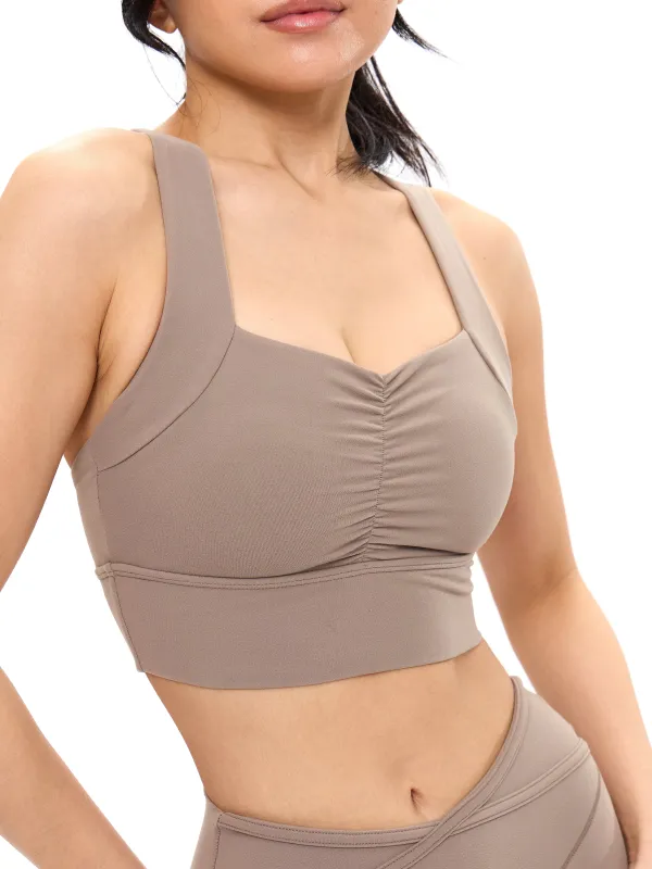 Bloom Sports Bra - Chai Latte sold by BuffBunny
