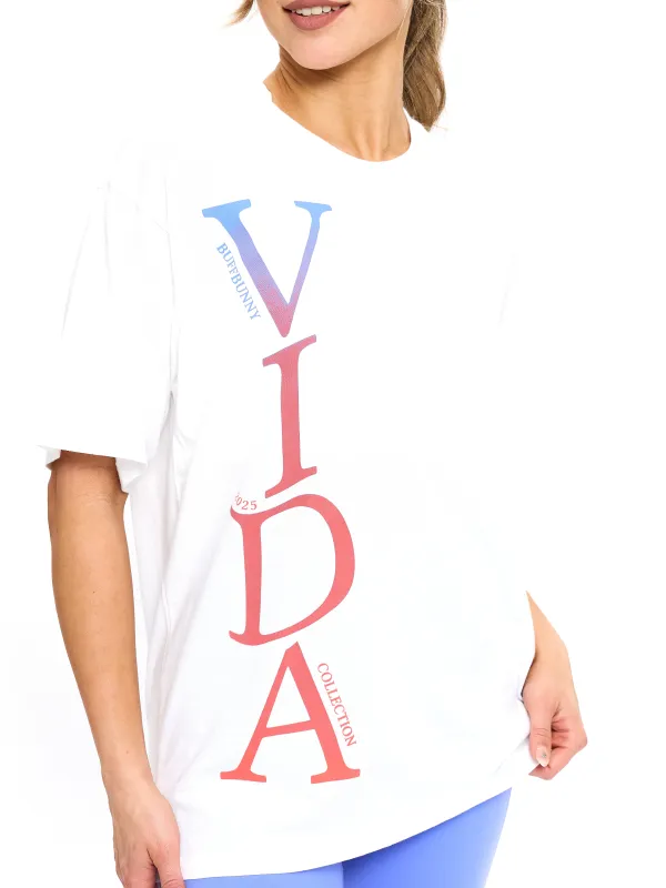 Vida Short Sleeve Tee - White sold by BuffBunny