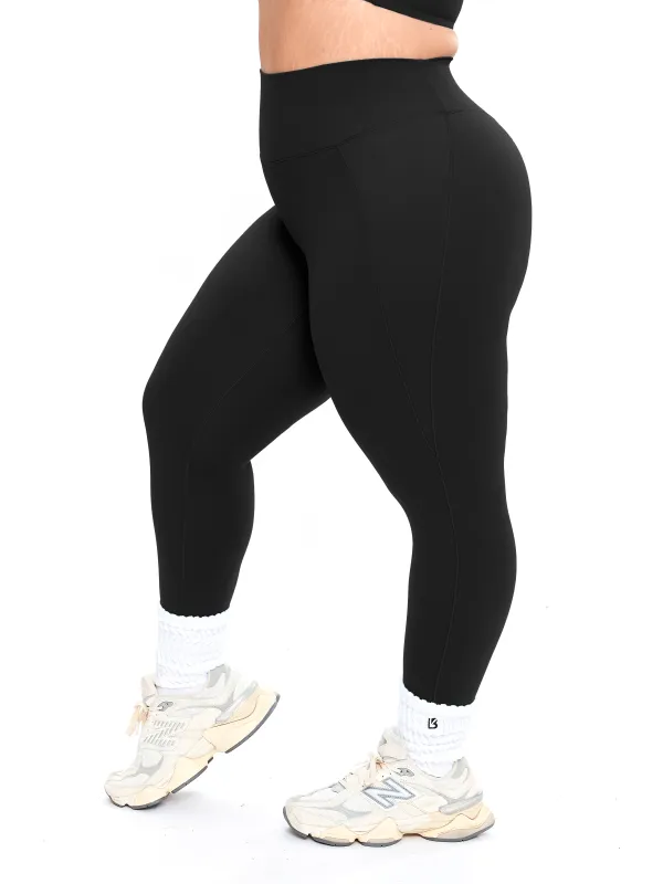 Poshknit Scrunch Pocket Legging - Onyx Black sold by BuffBunny